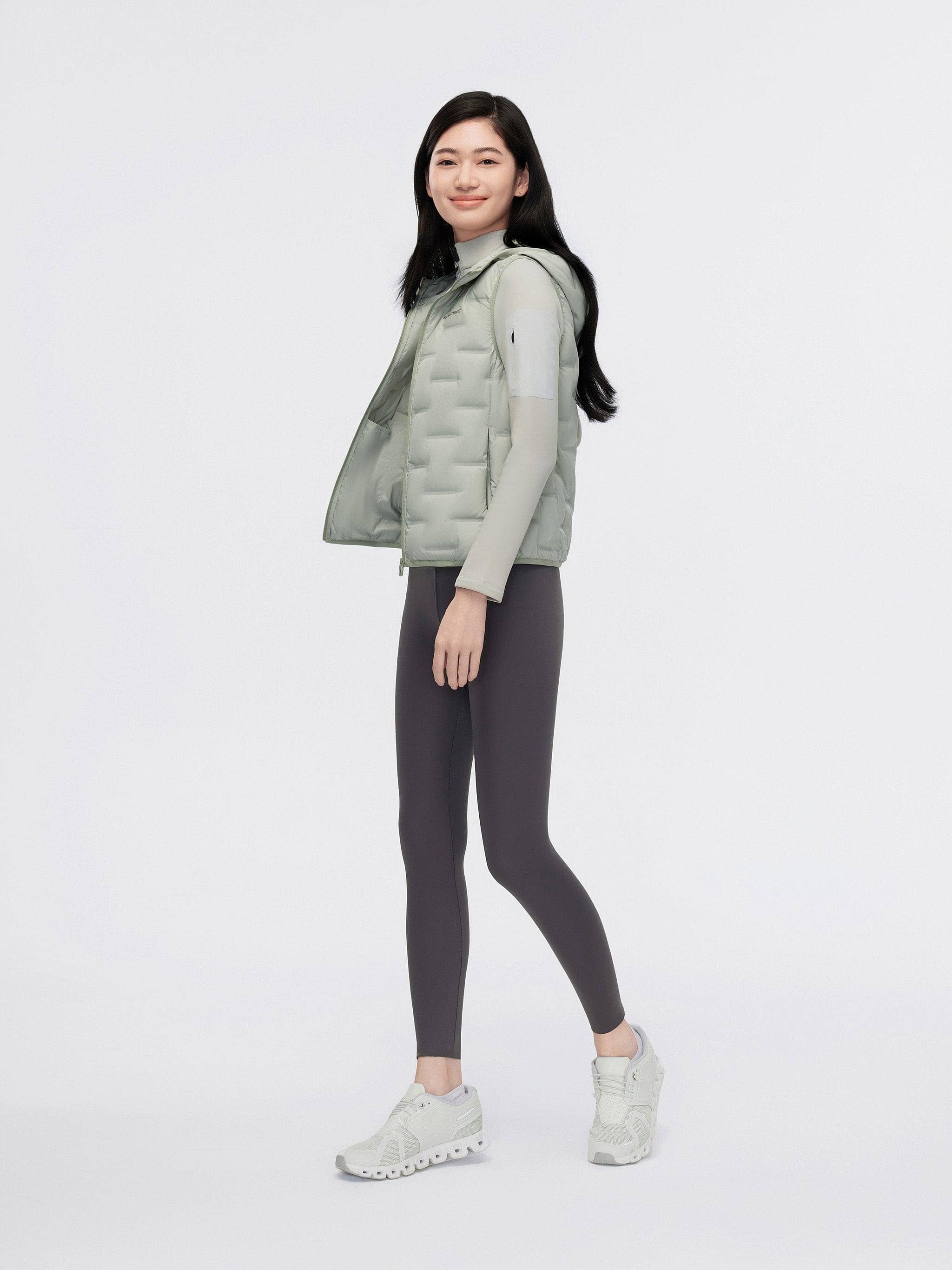 Women's Goose Down Hooded Gilet 1032 - Image 4