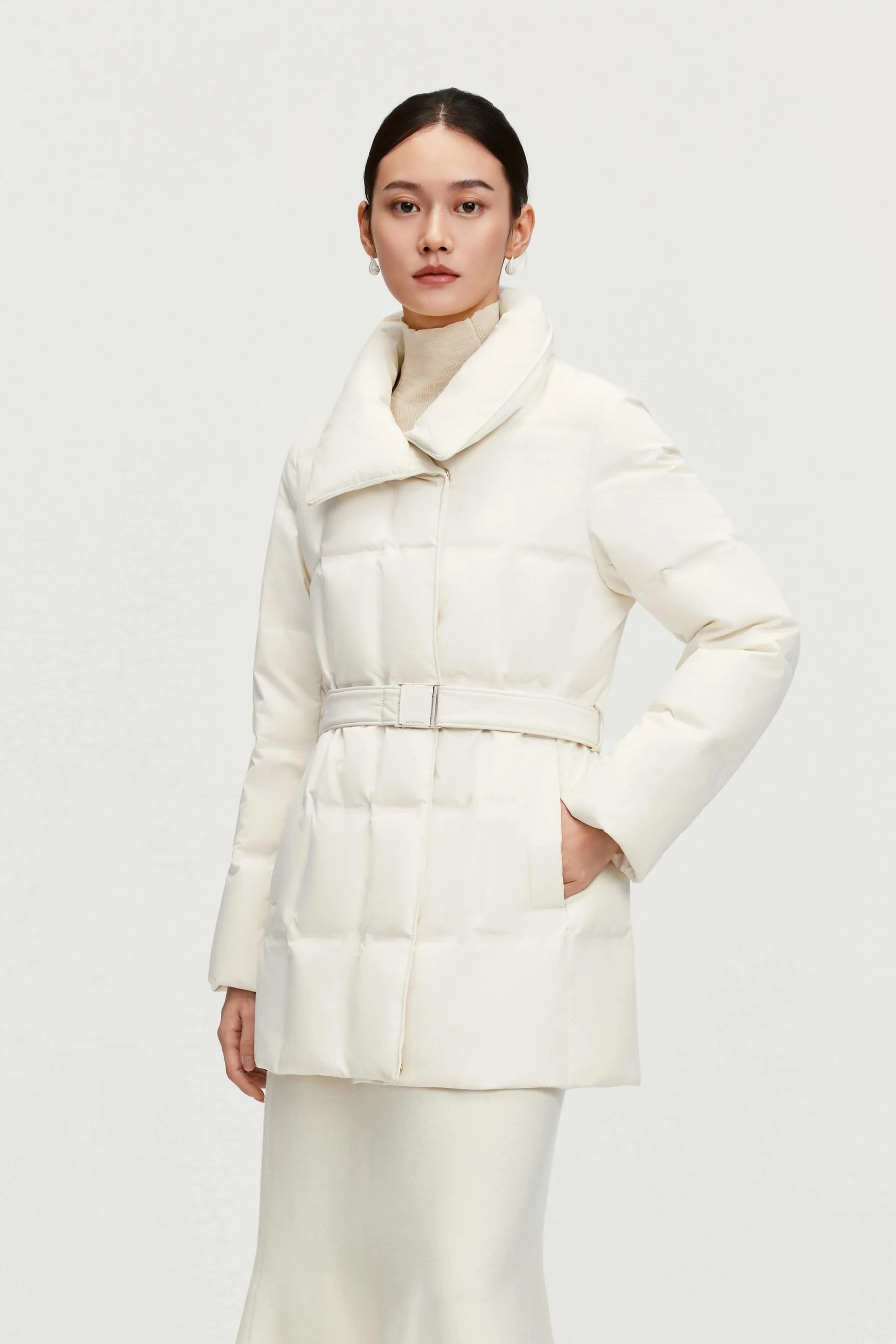 Women's Goose Down Jacket With Belt 148