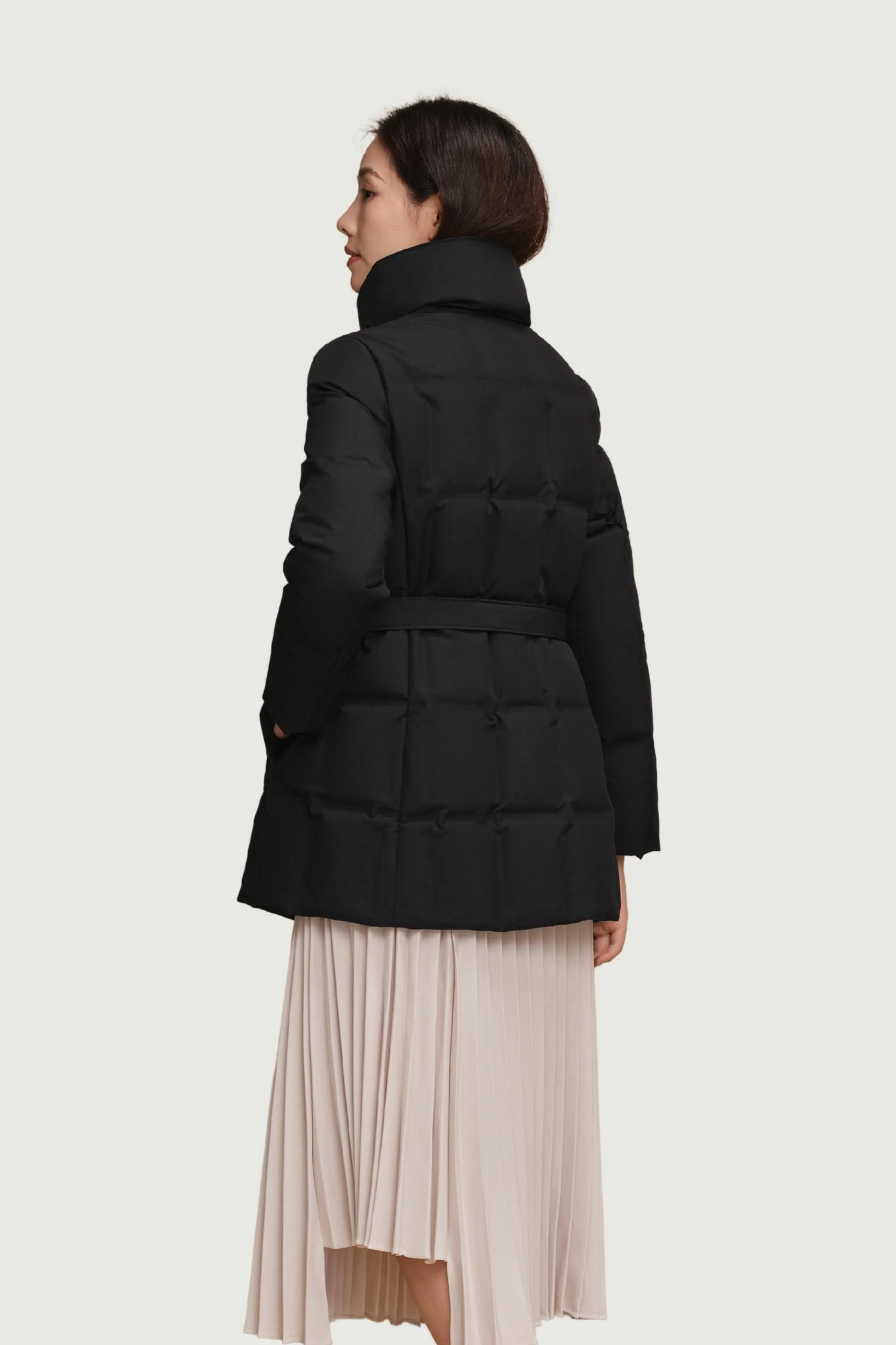 Women's Goose Down Jacket With Belt 148 - Image 14