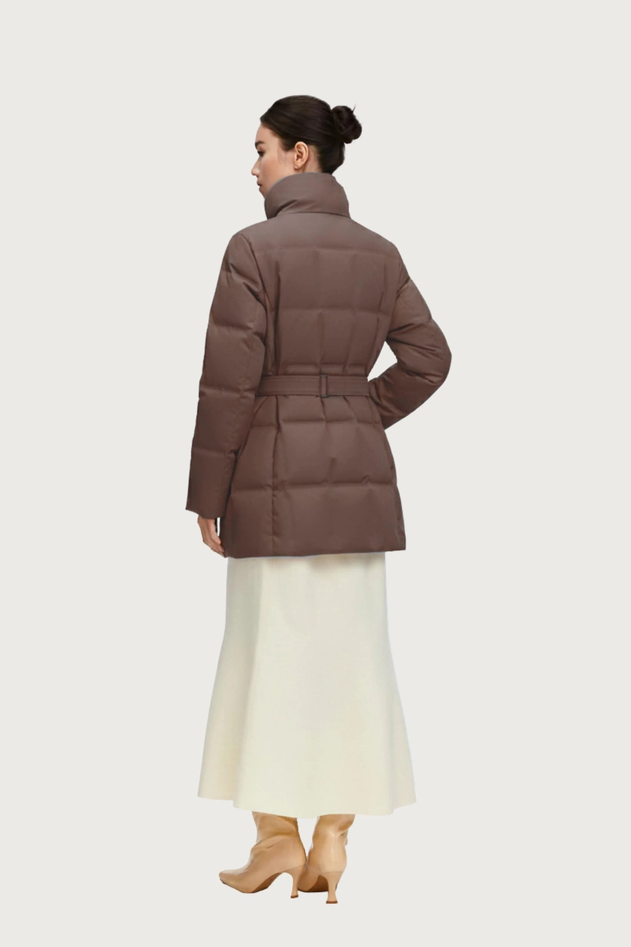 Women's Goose Down Jacket With Belt 148 - Image 24
