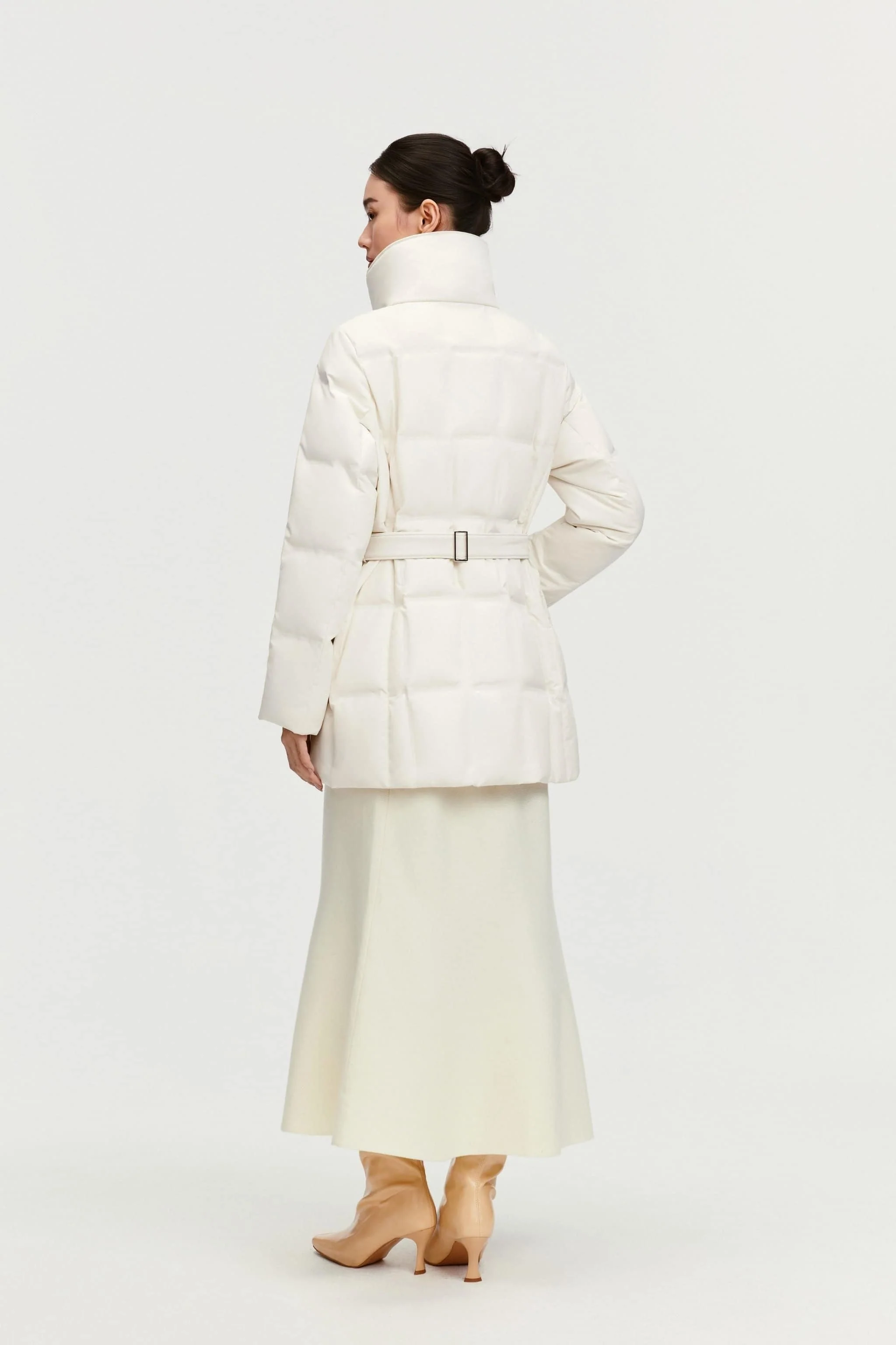 Women's Goose Down Jacket With Belt 148 - Image 5