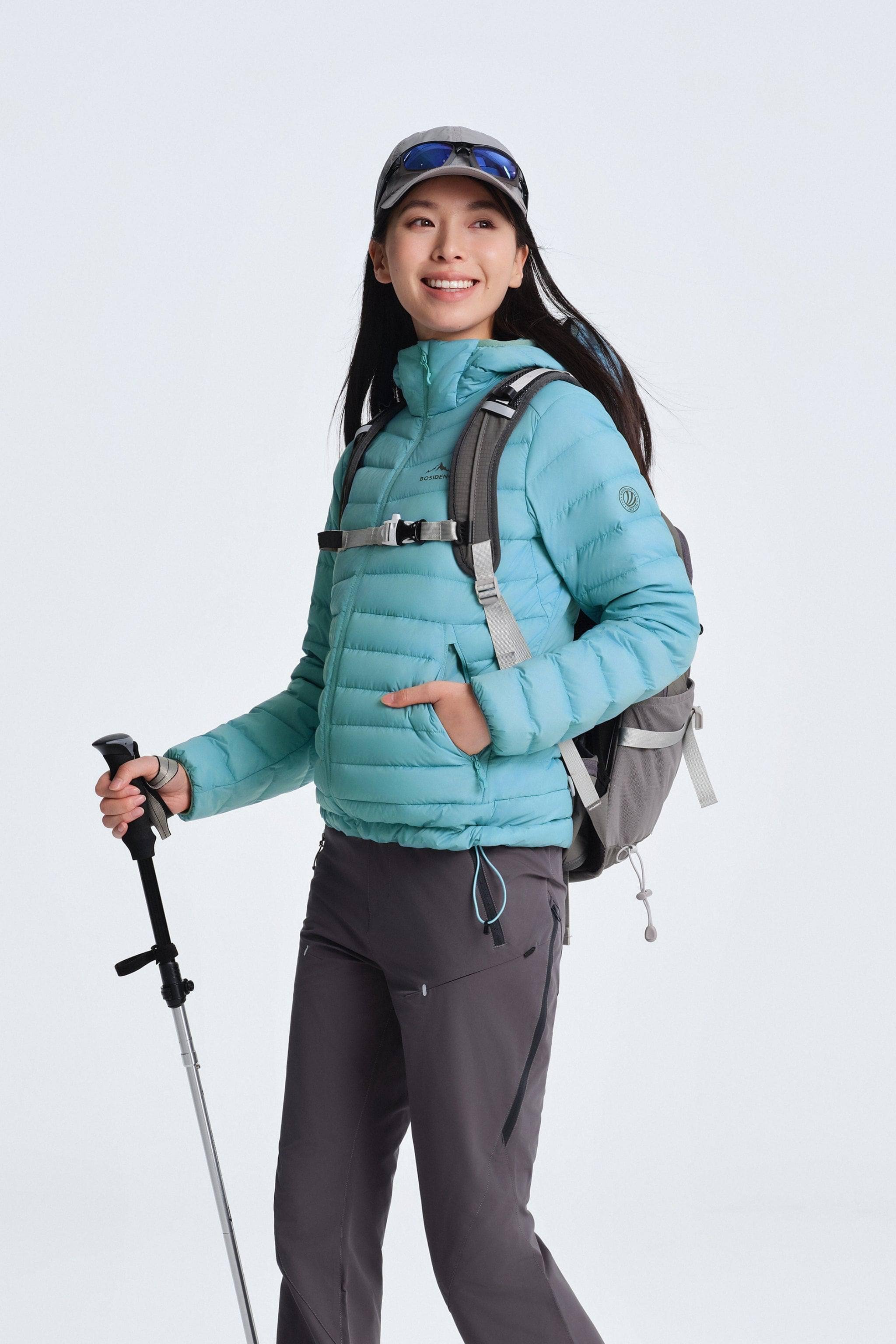 Women's Goose Down Jacket With Hood 1048 - Image 13