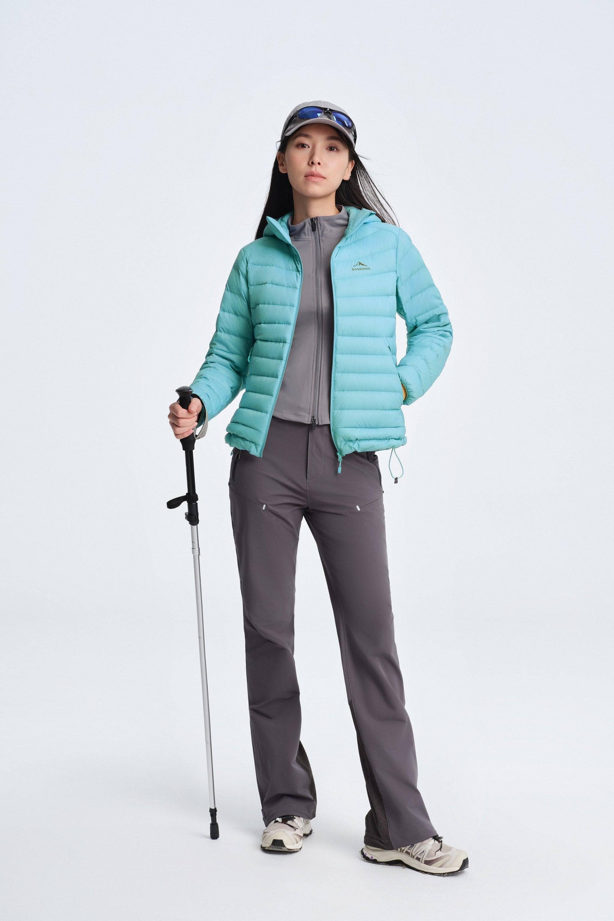 Women's Goose Down Jacket With Hood 1048 - Image 14