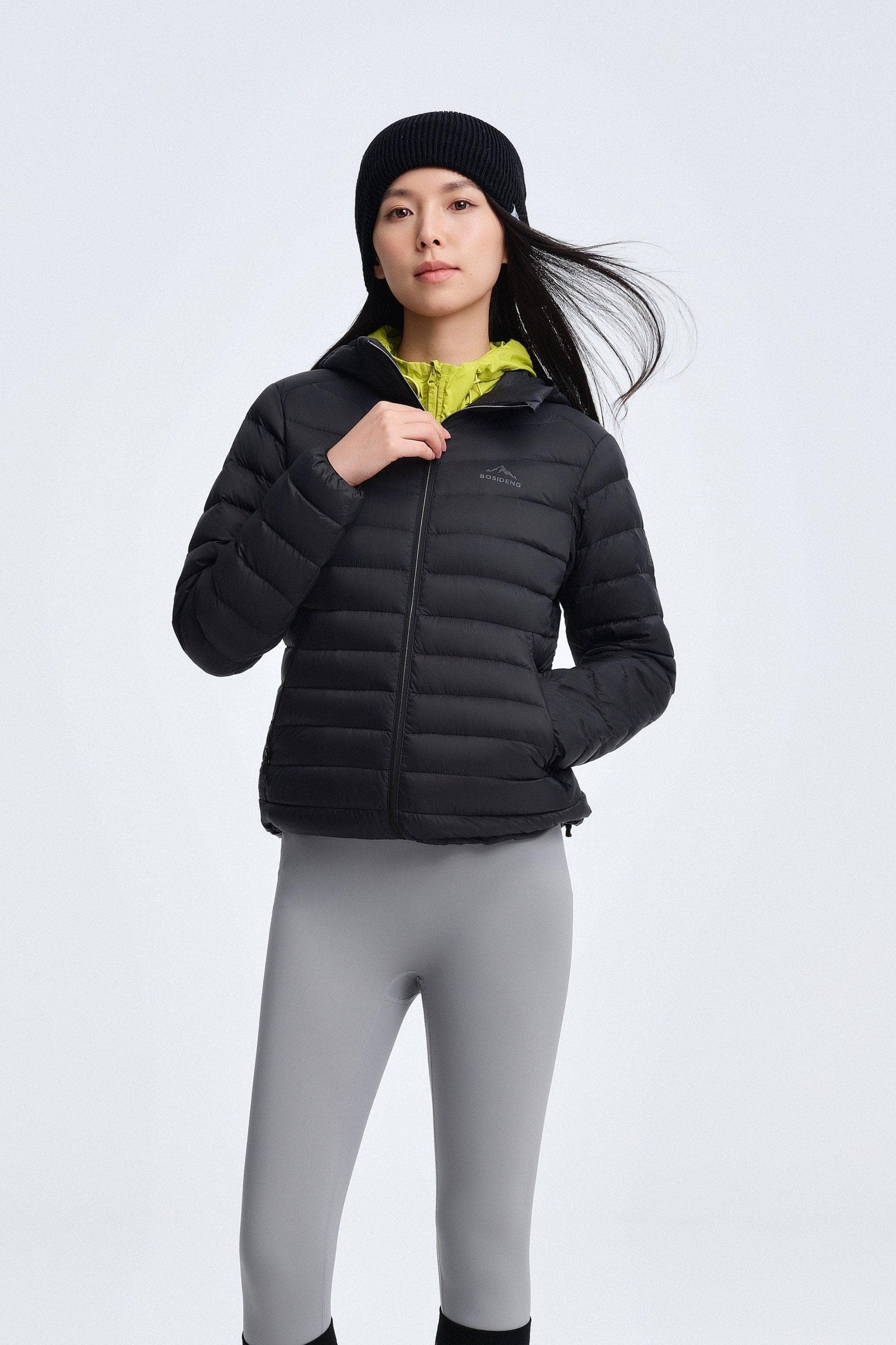 Women's Goose Down Jacket With Hood 1048 - Image 2