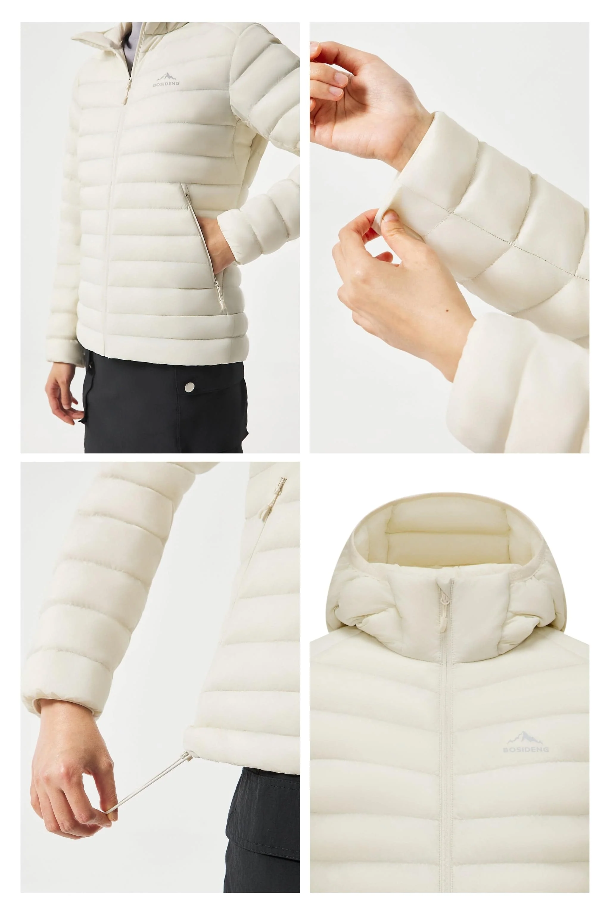 Women's Goose Down Jacket With Hood 1048 - Image 8
