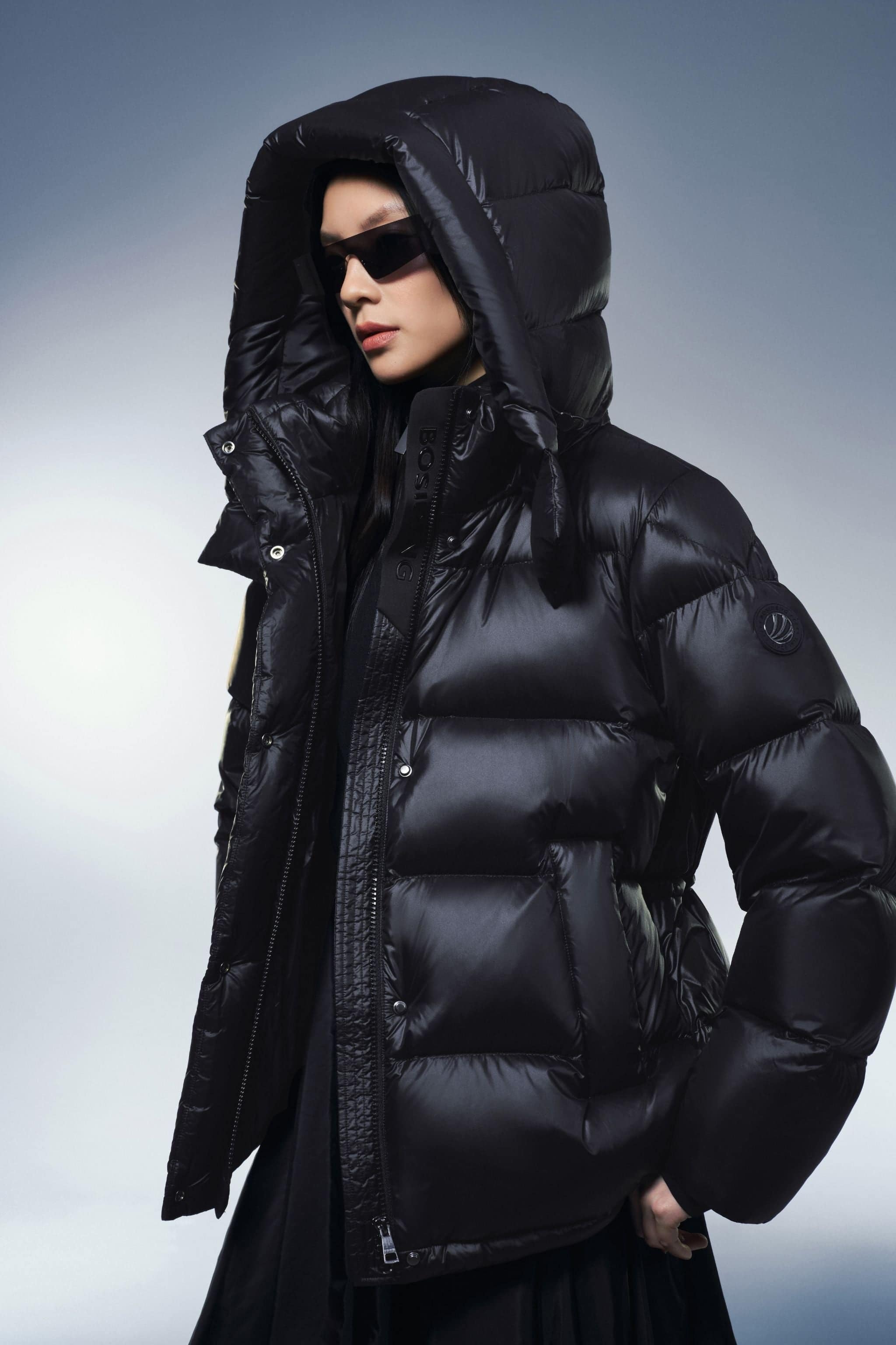 Womens Goose Down Puffer With Hood 116 - Image 2
