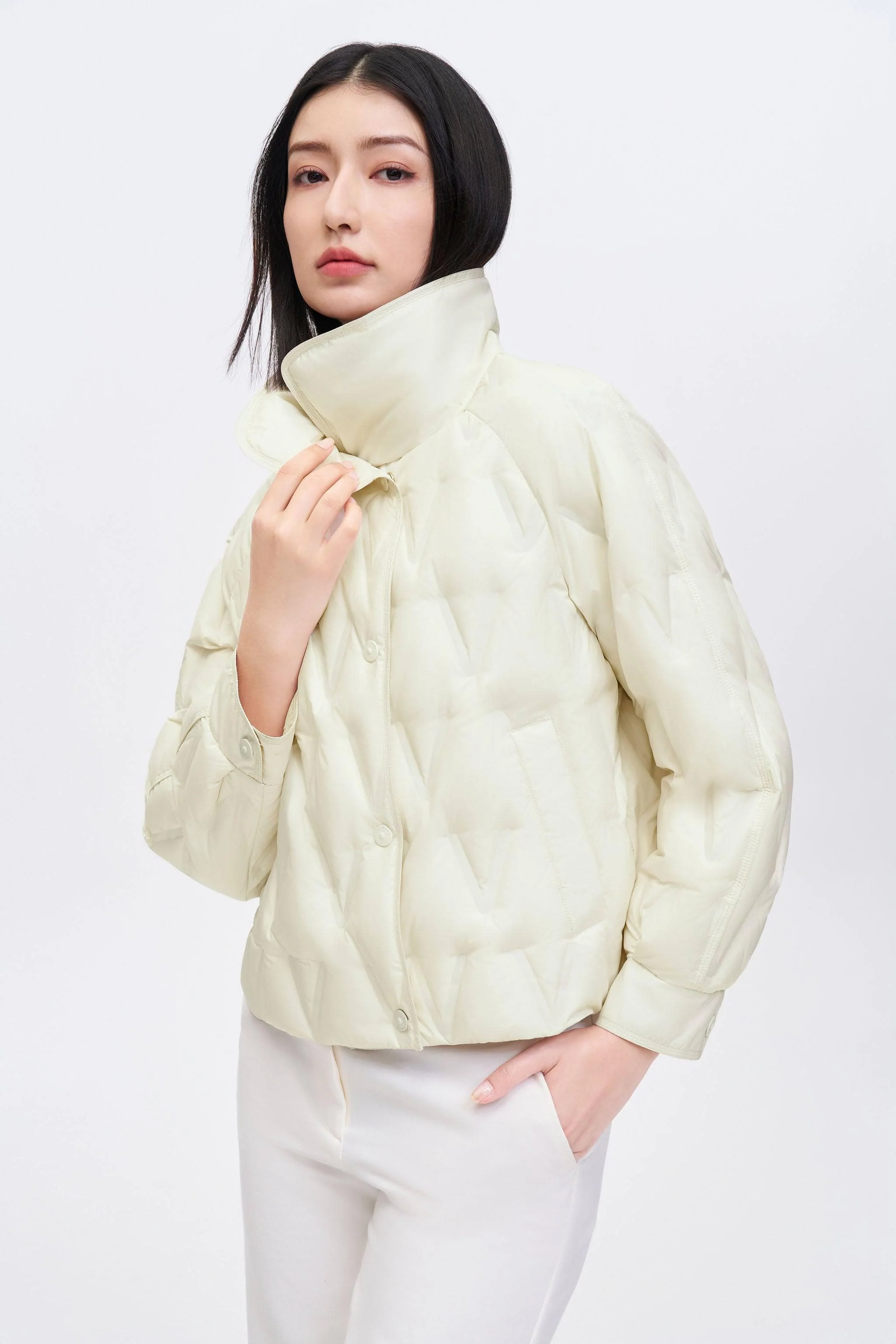Women's Goose Down Quilting Jacket - Image 10