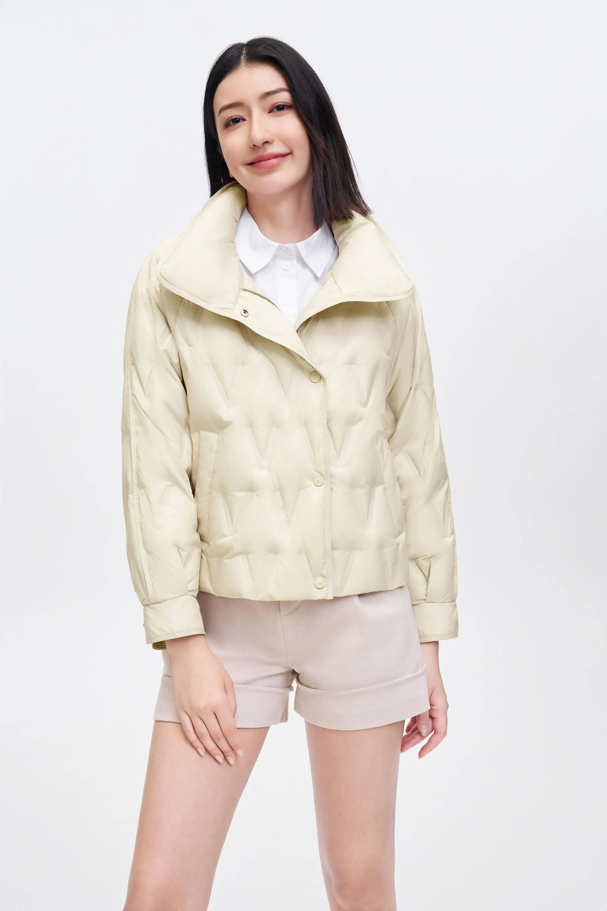 Women's Goose Down Quilting Jacket - Image 13