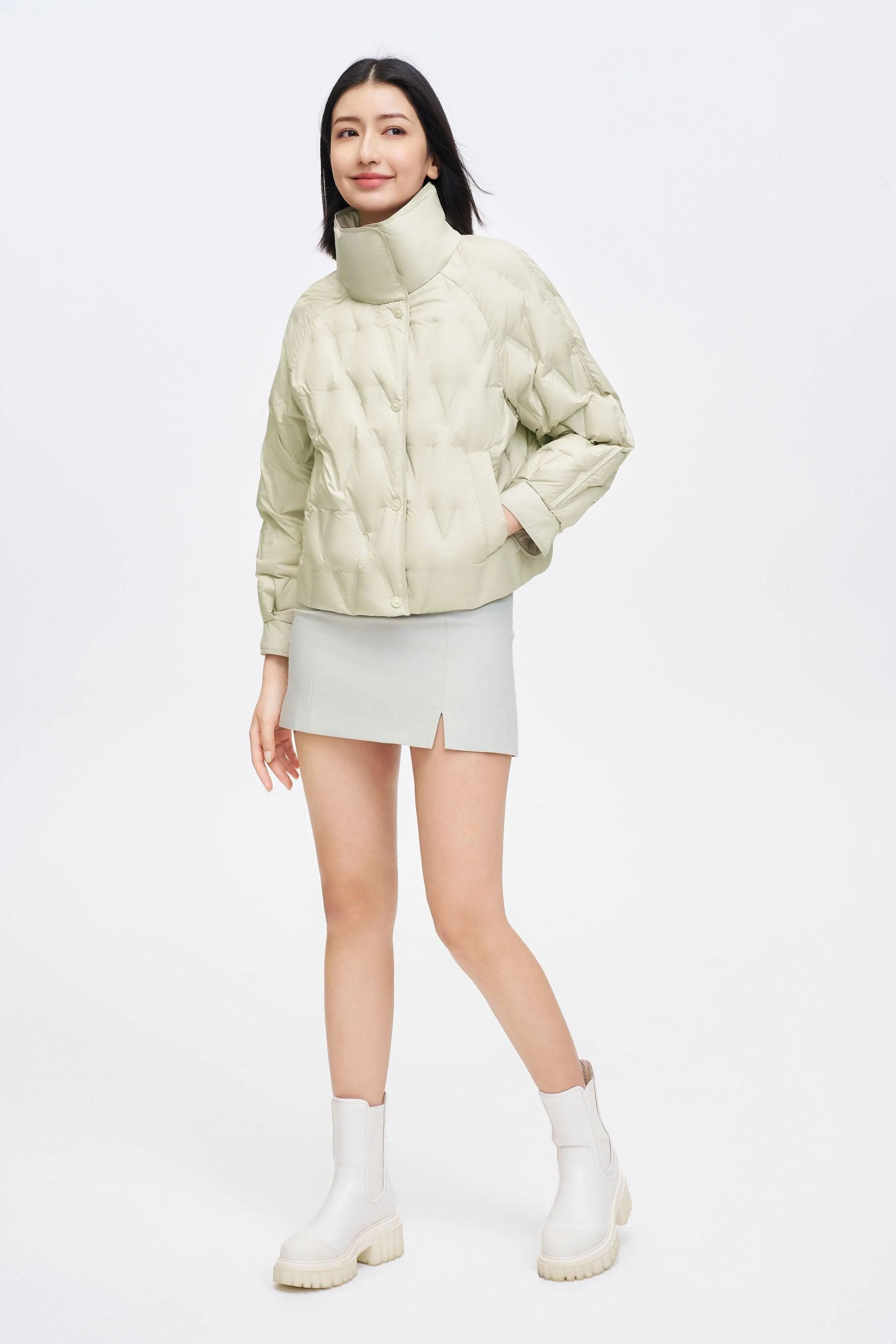 Women's Goose Down Quilting Jacket - Image 3