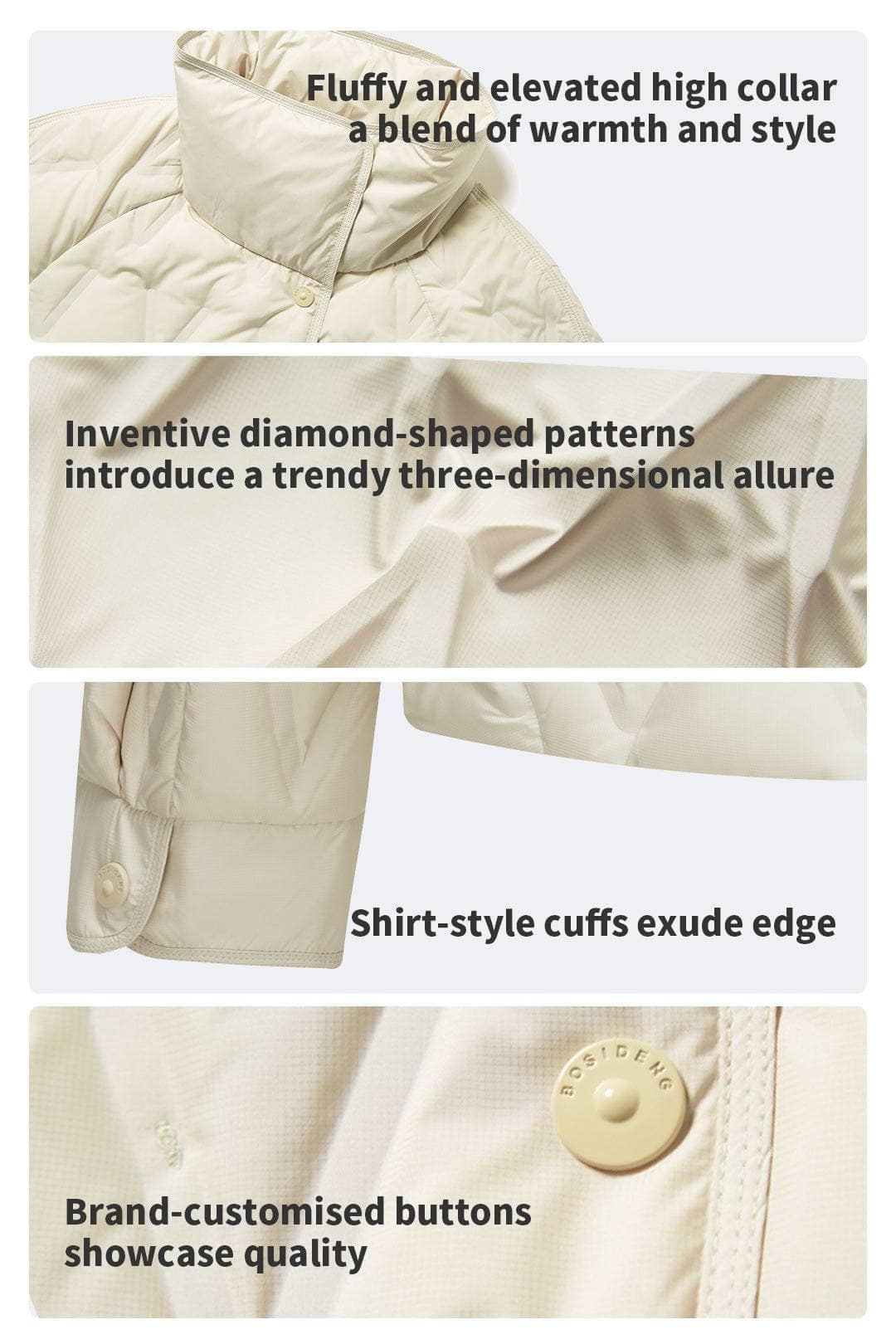 Women's Goose Down Quilting Jacket - Image 5