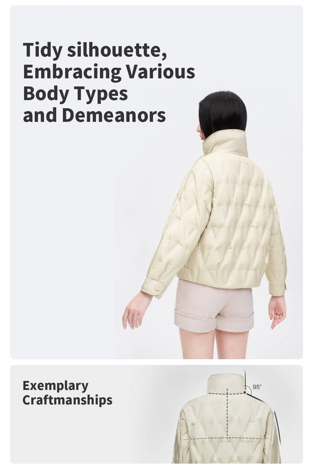 Women's Goose Down Quilting Jacket - Image 7