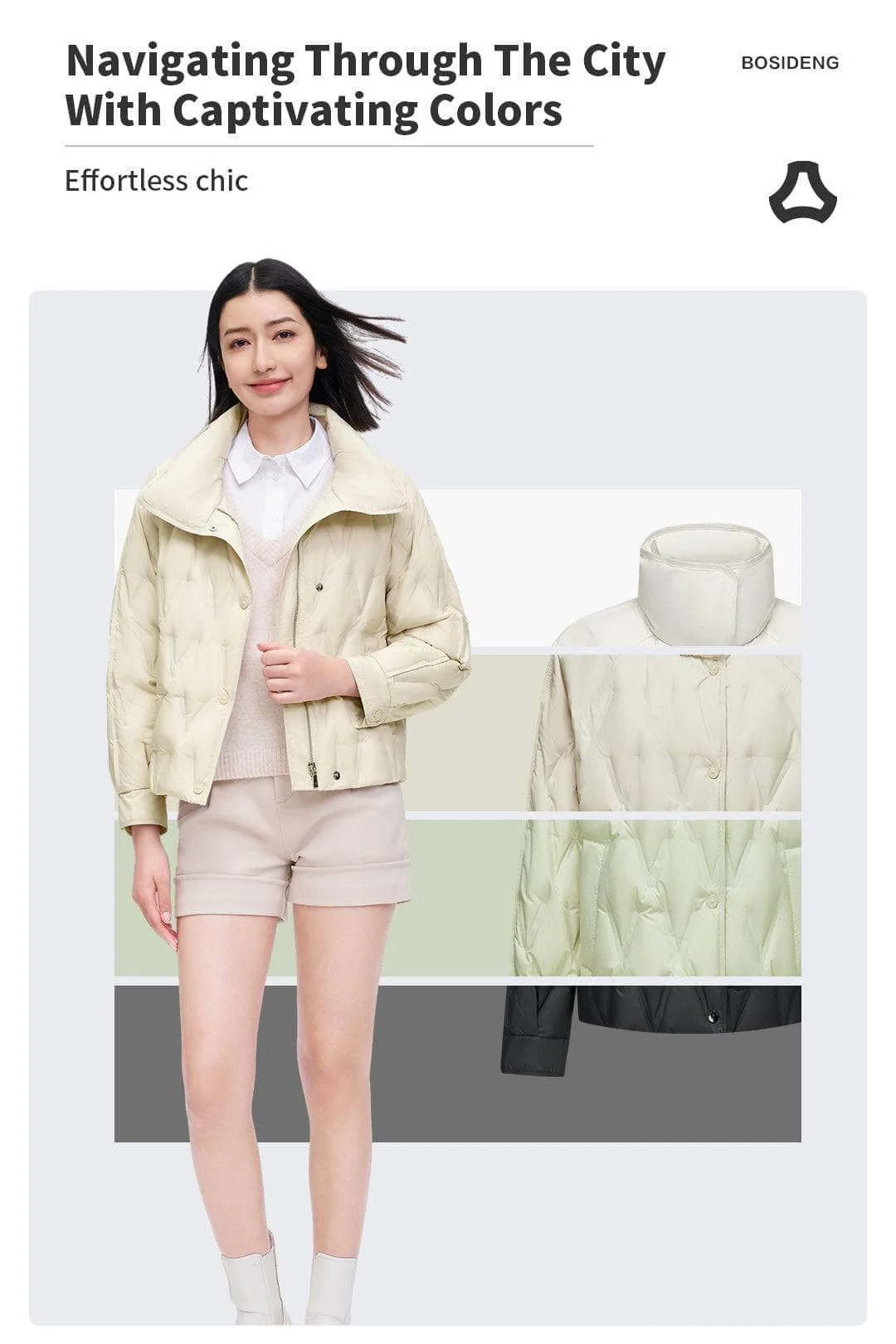 Women's Goose Down Quilting Jacket - Image 8