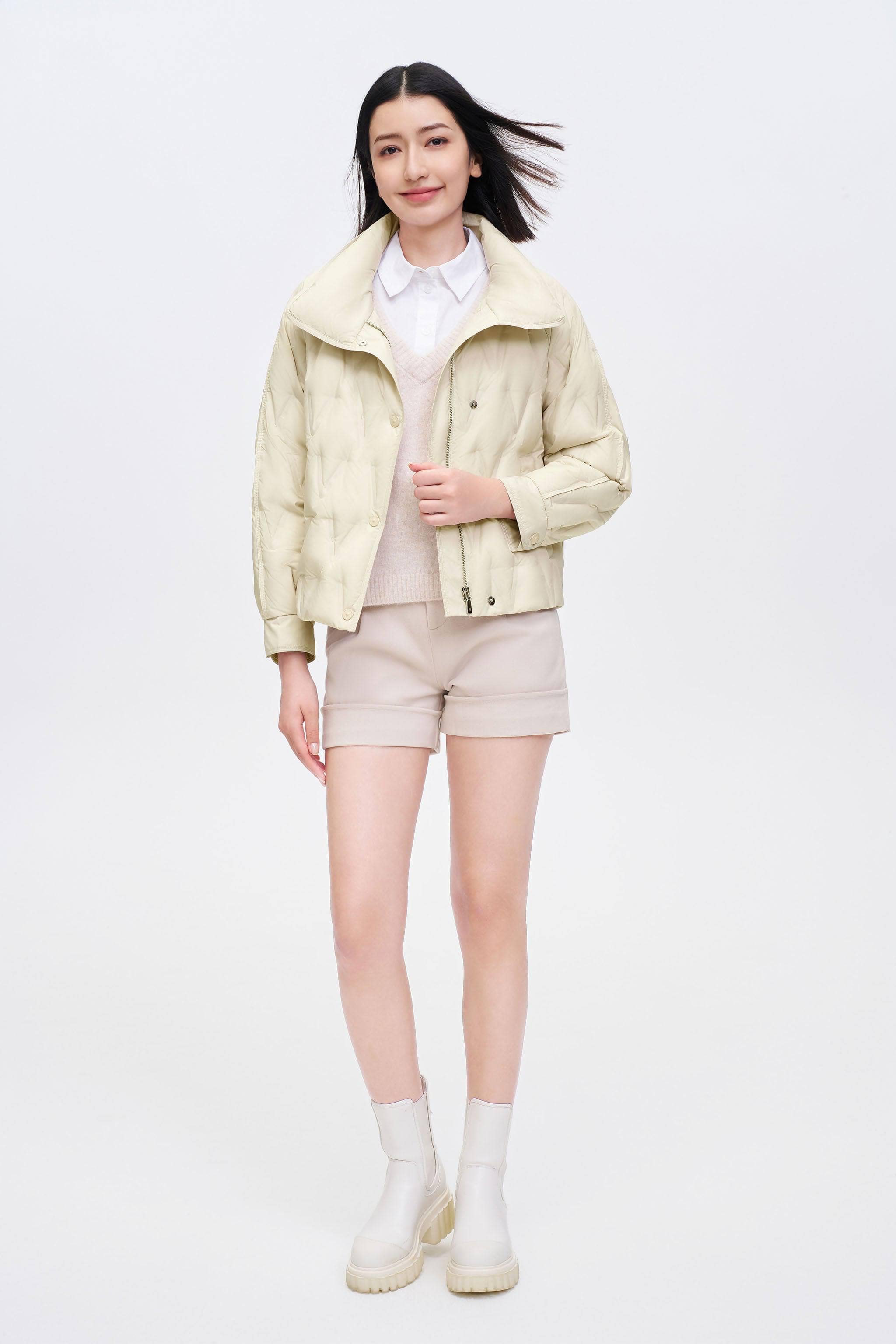 Women's Goose Down Quilting Jacket - Image 9