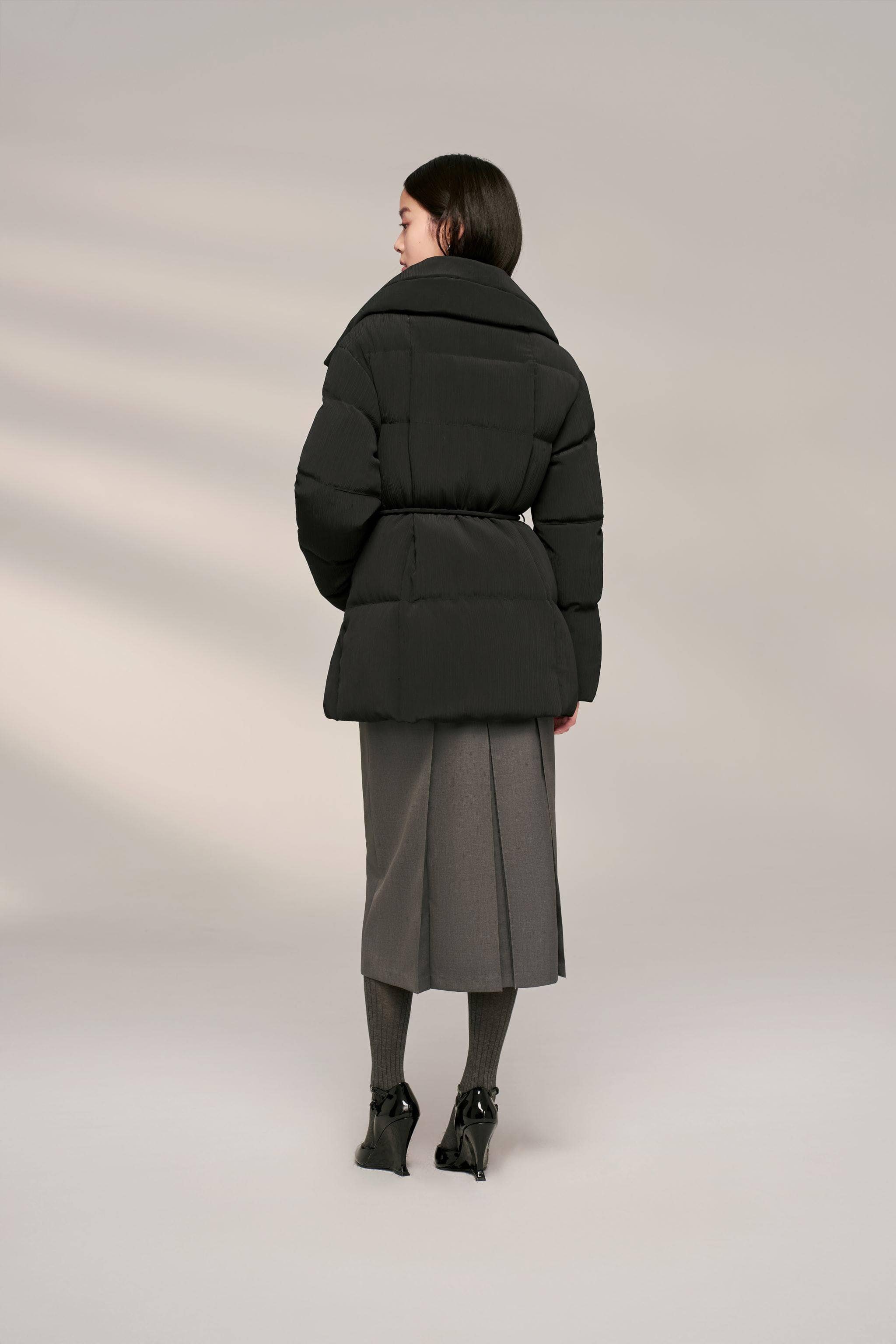 Women's Goose Down Trench 4314 - Image 12