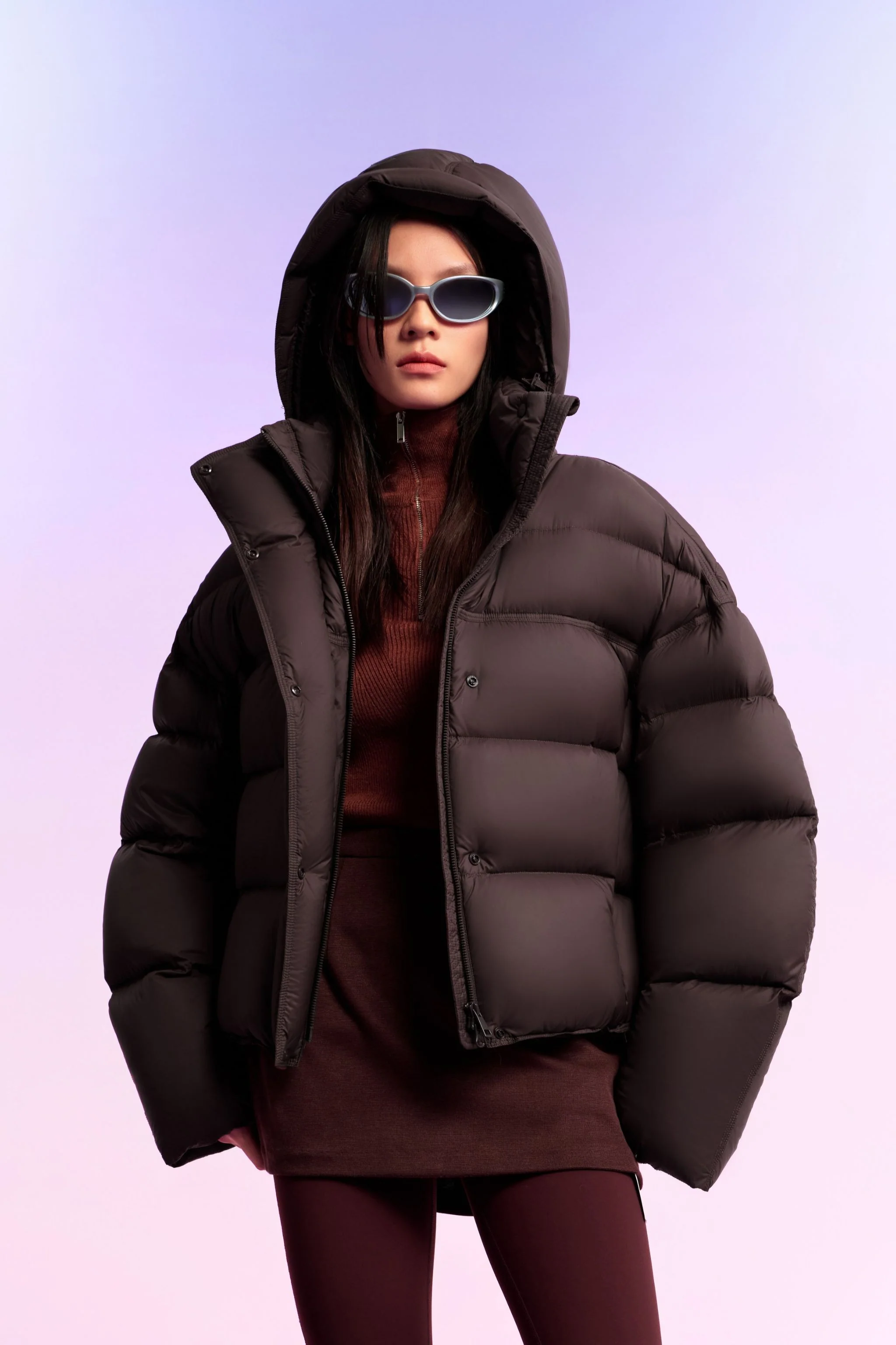 Women's Innovative Down Puffer With Hood 102 - Image 11
