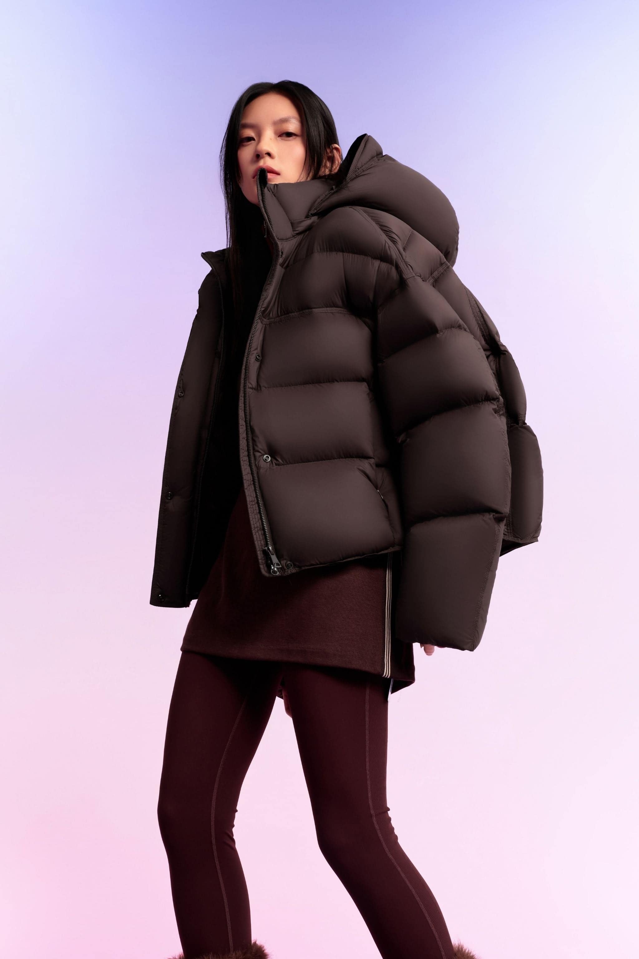 Women's Innovative Down Puffer With Hood 102 - Image 12