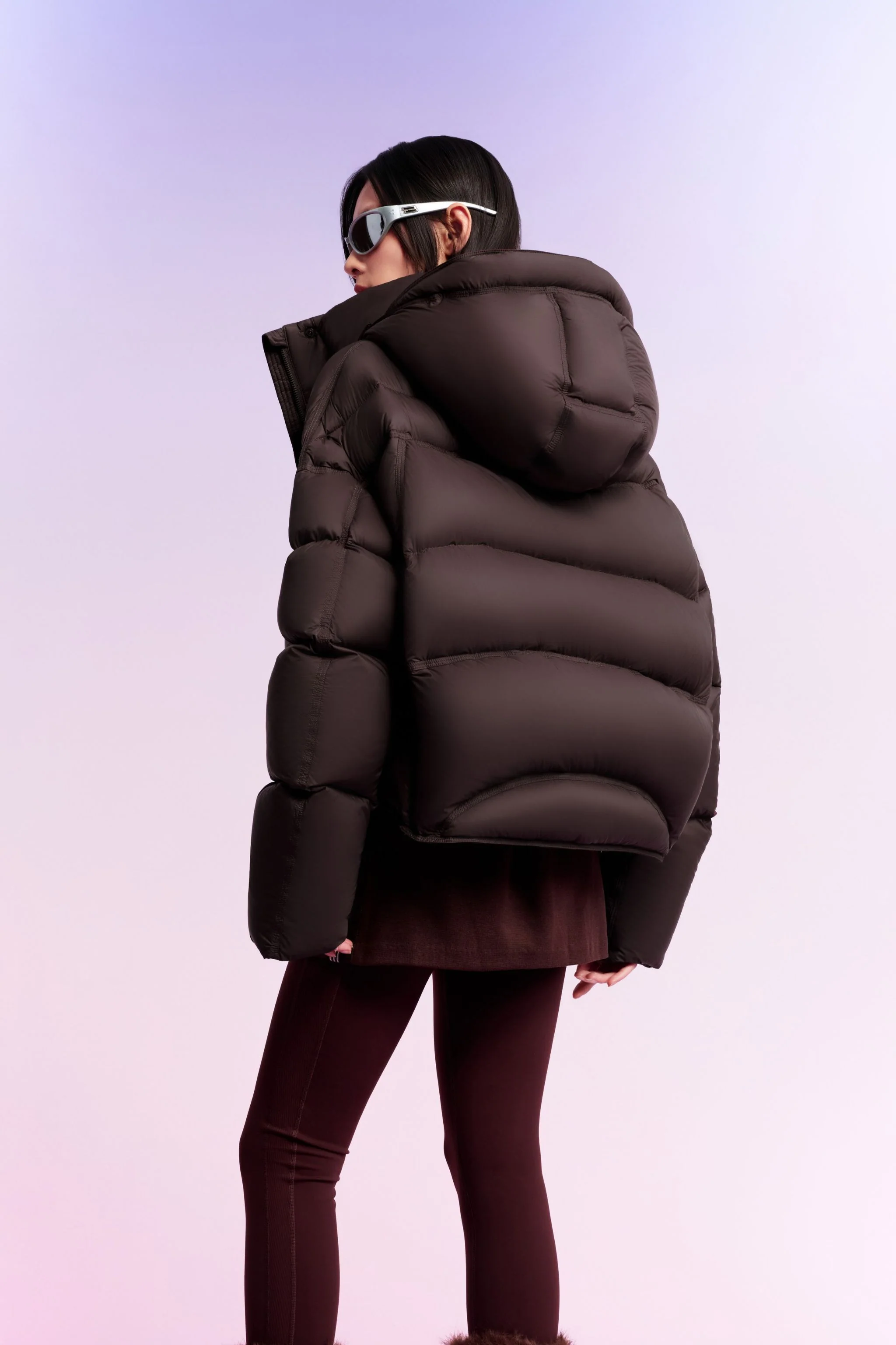 Women's Innovative Down Puffer With Hood 102 - Image 13