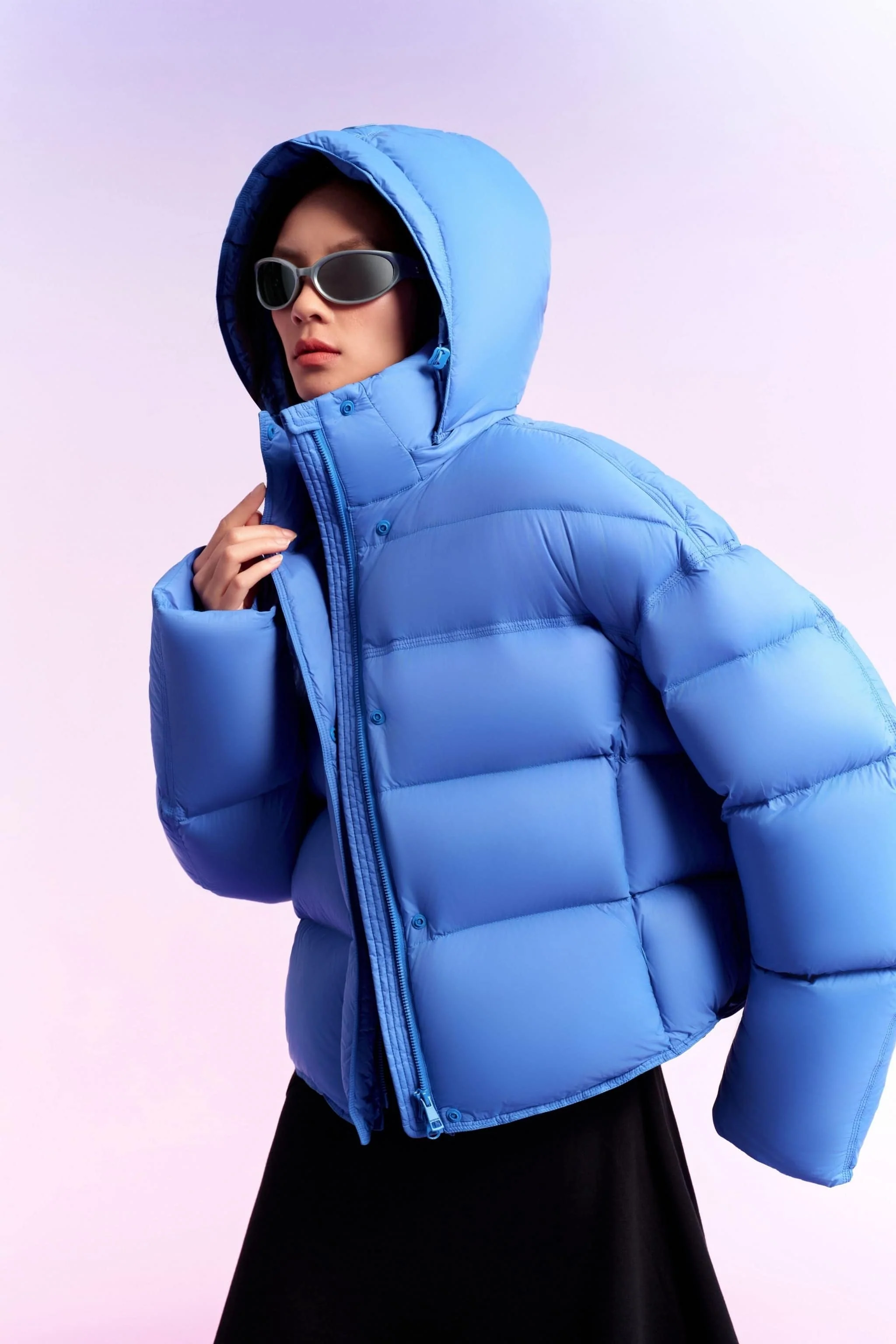 Women's Innovative Down Puffer With Hood 102 - Image 18