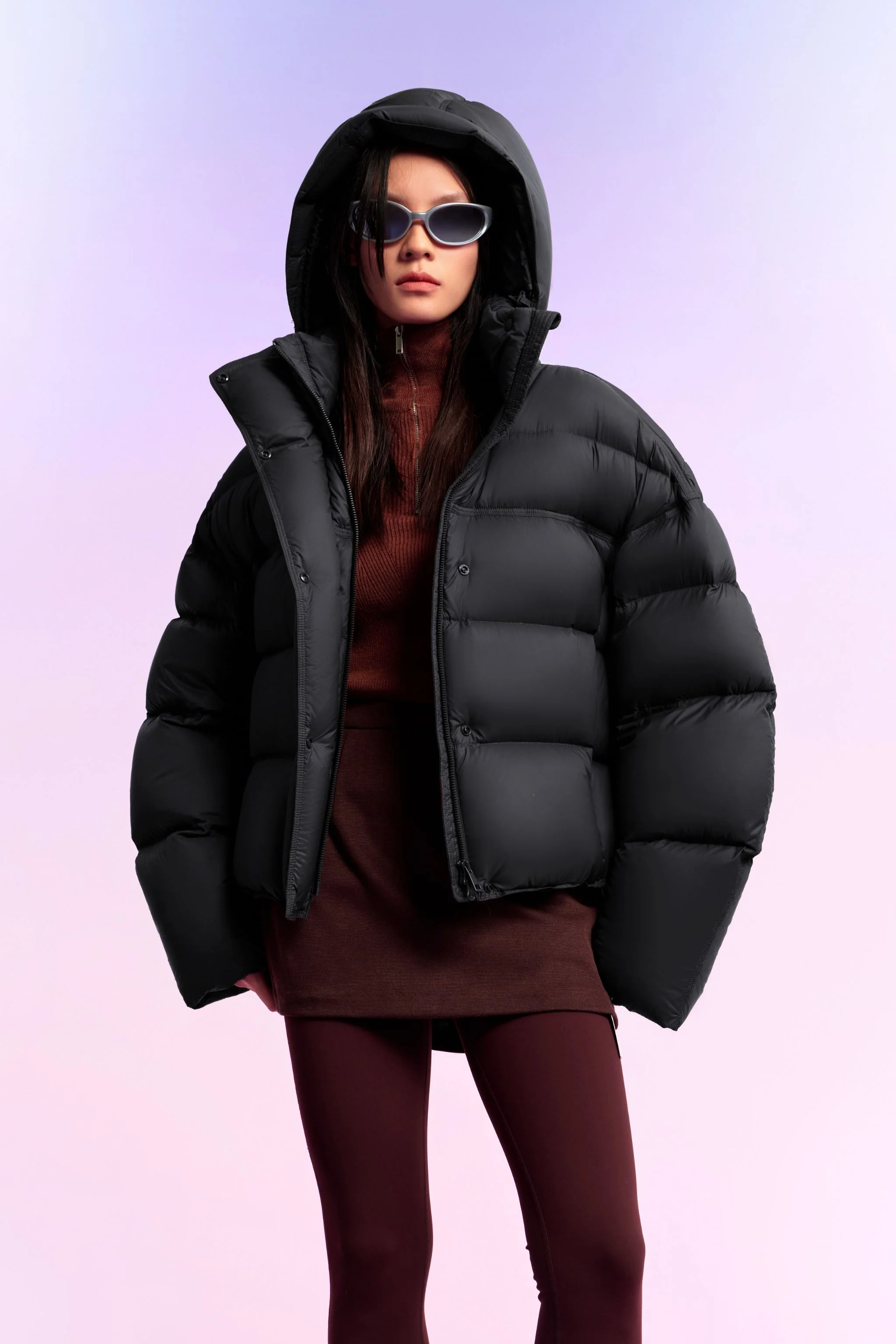 Women's Innovative Down Puffer With Hood 102 - Image 2