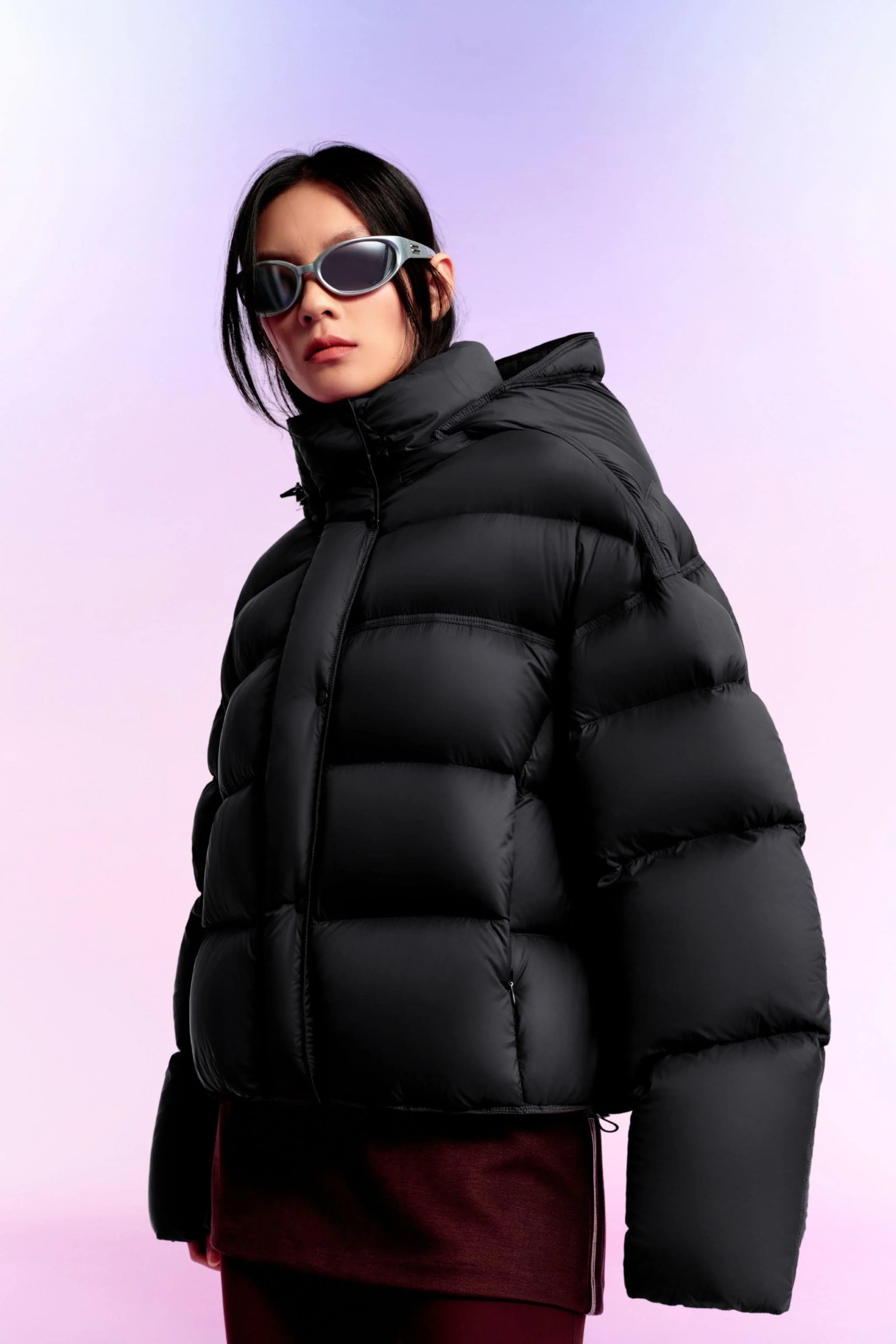 Women's Innovative Down Puffer With Hood 102 - Image 3