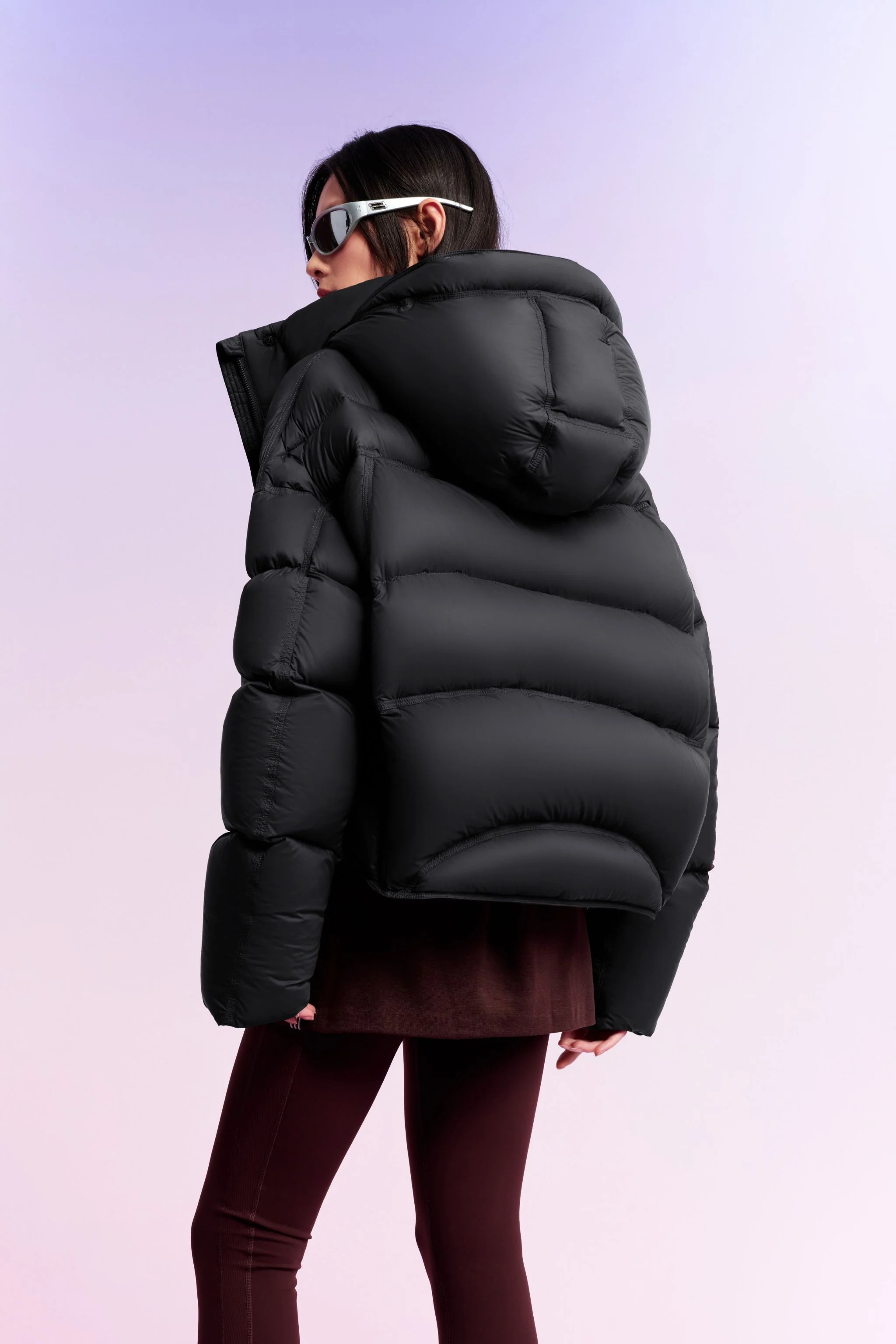 Women's Innovative Down Puffer With Hood 102 - Image 5