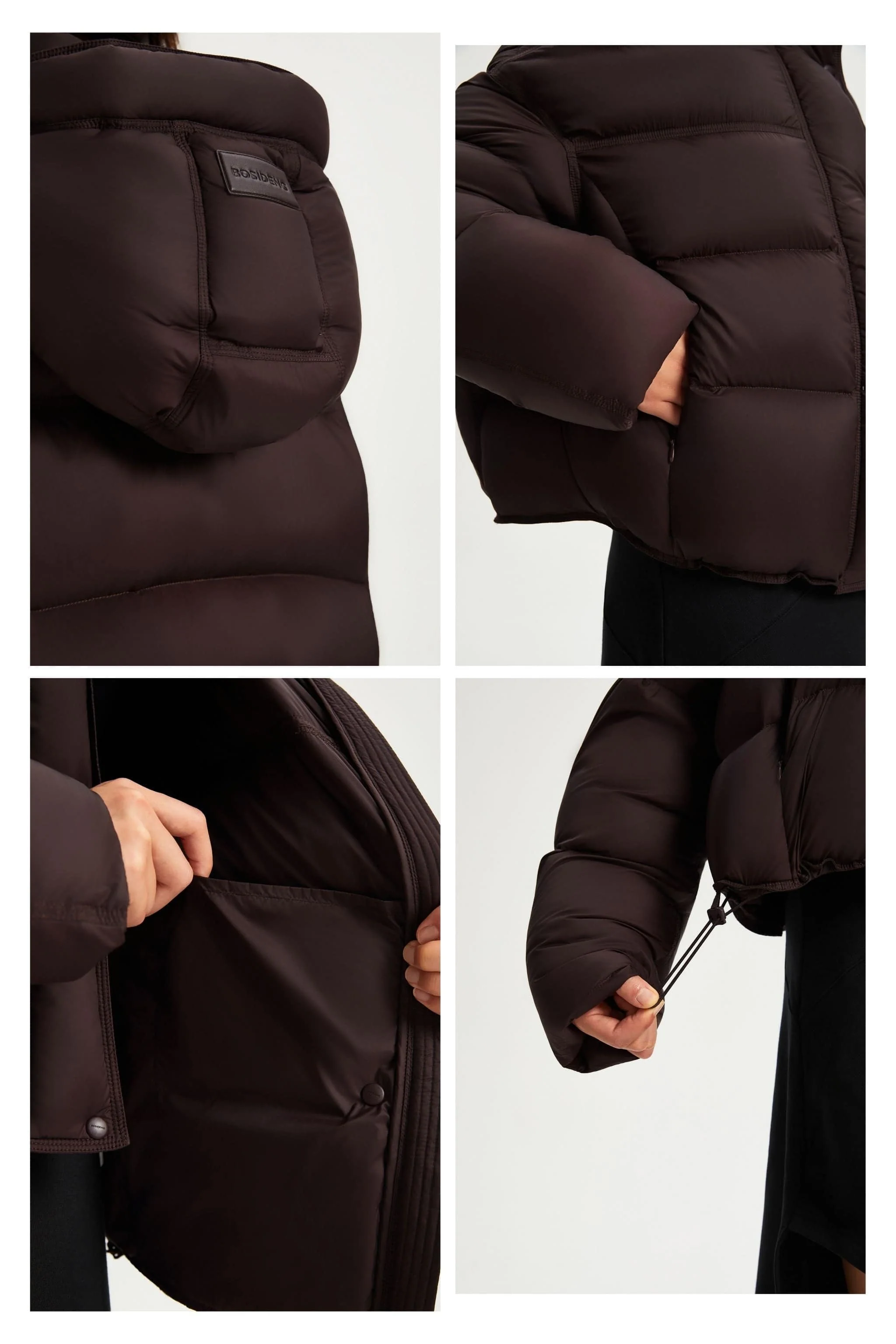 Women's Innovative Down Puffer With Hood 102 - Image 8
