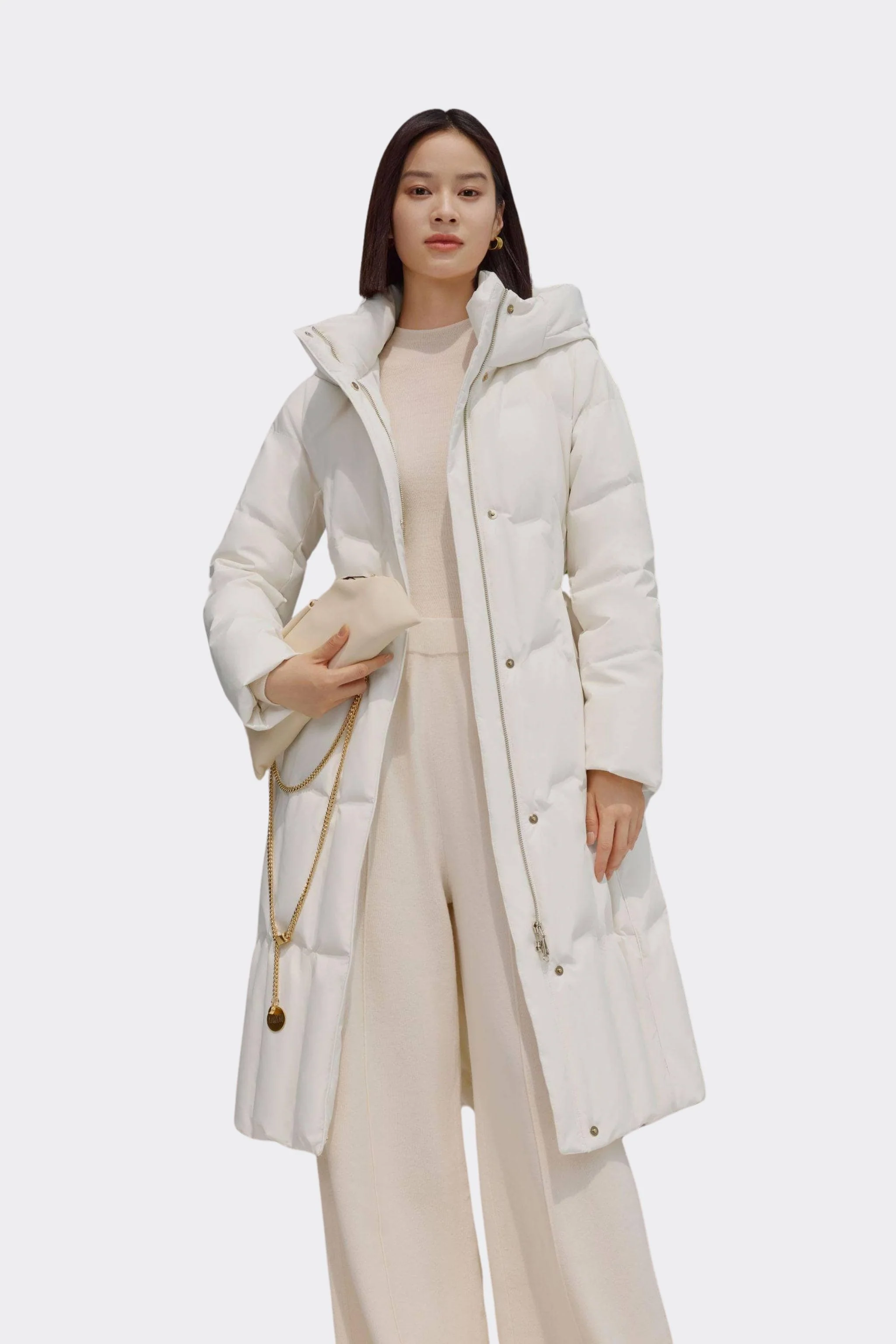 Women's Long Hooded Goose Down Jacket 146 - Image 18