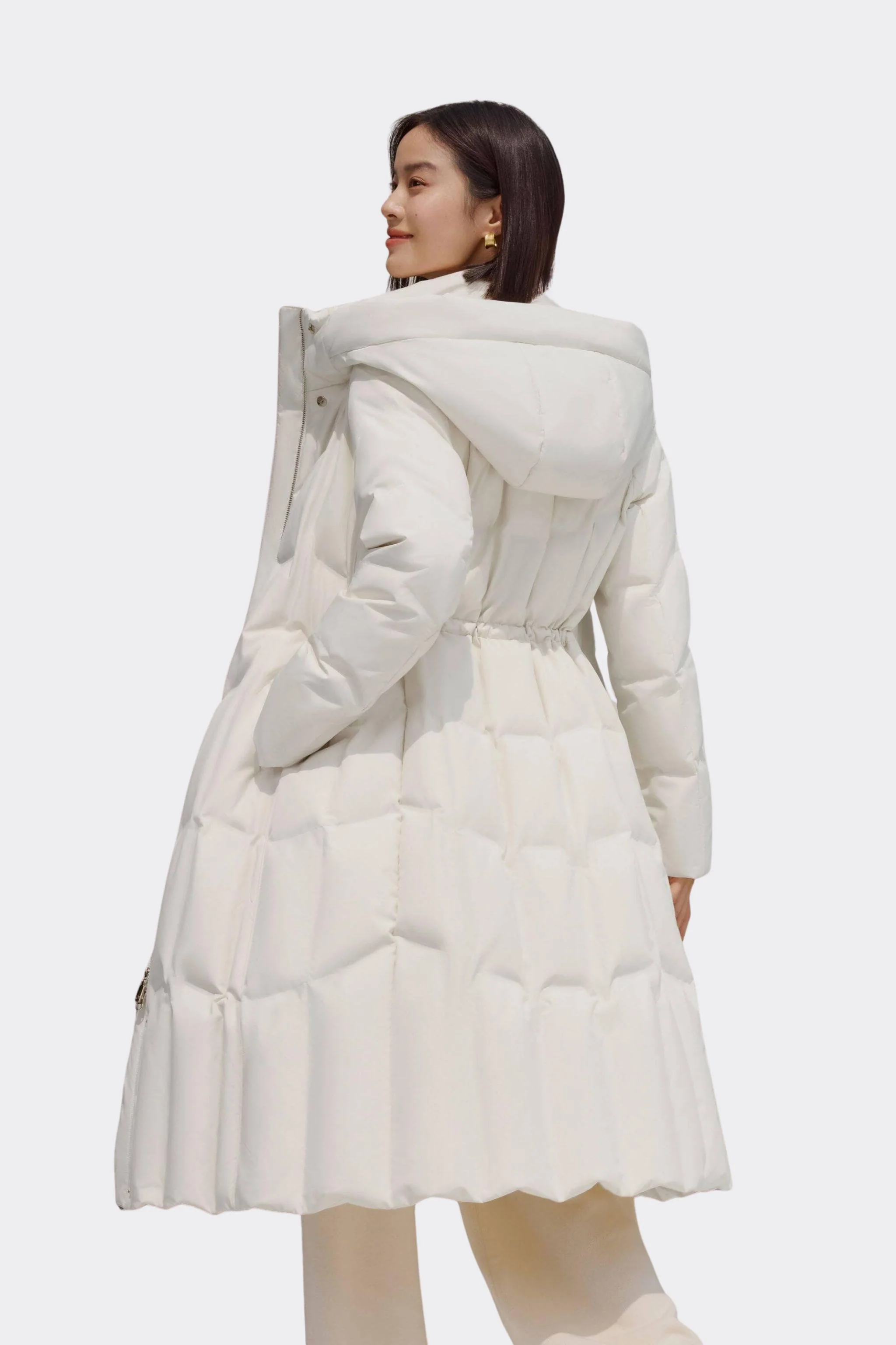 Women's Long Hooded Goose Down Jacket 146 - Image 20
