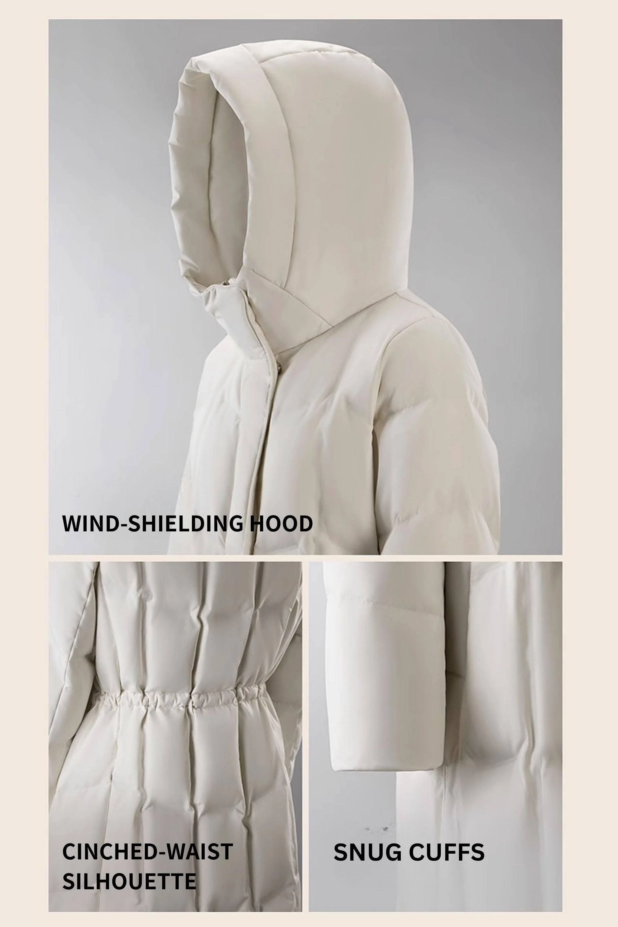 Women's Long Hooded Goose Down Jacket 146 - Image 24