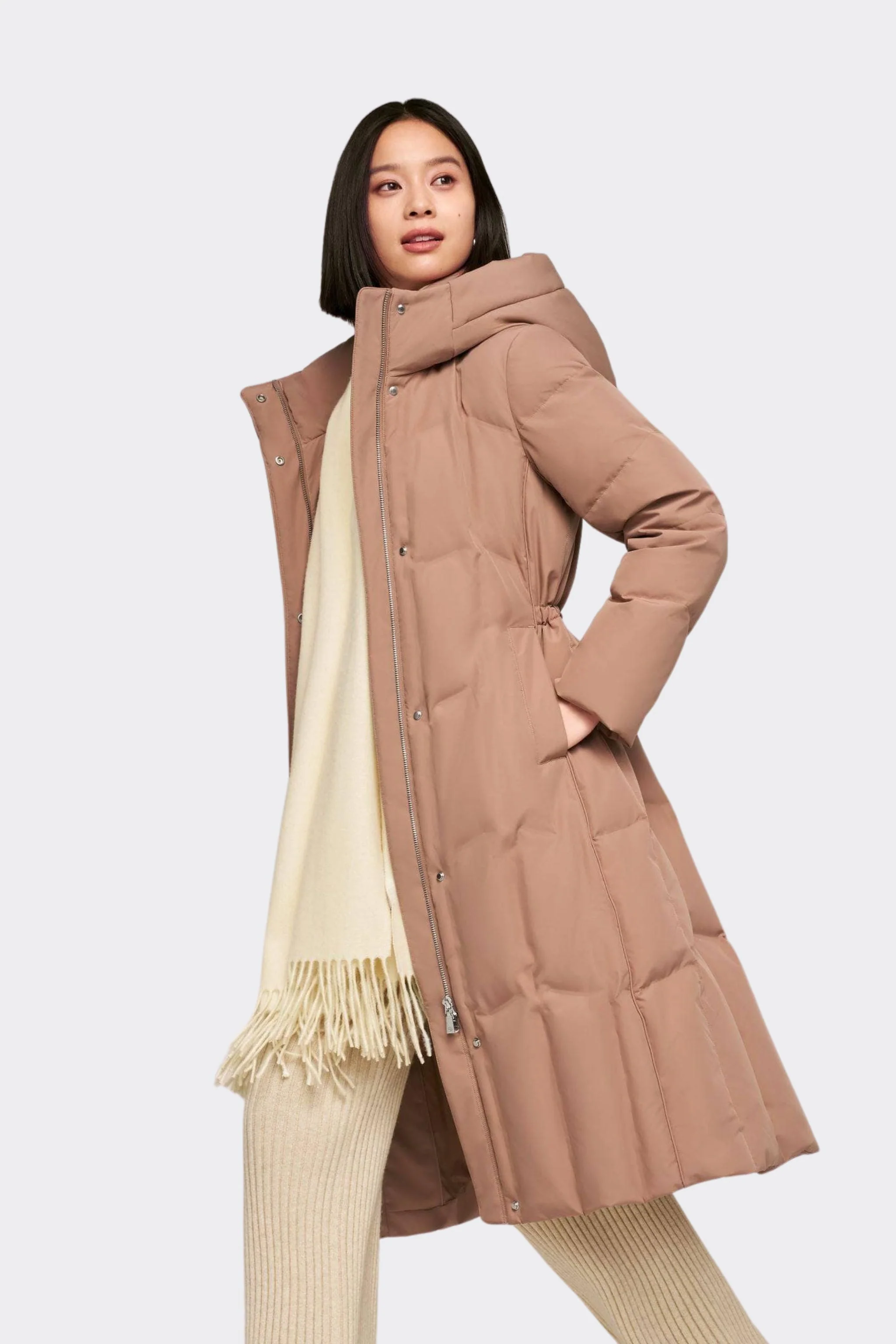 Women's Long Hooded Goose Down Jacket 146 - Image 26