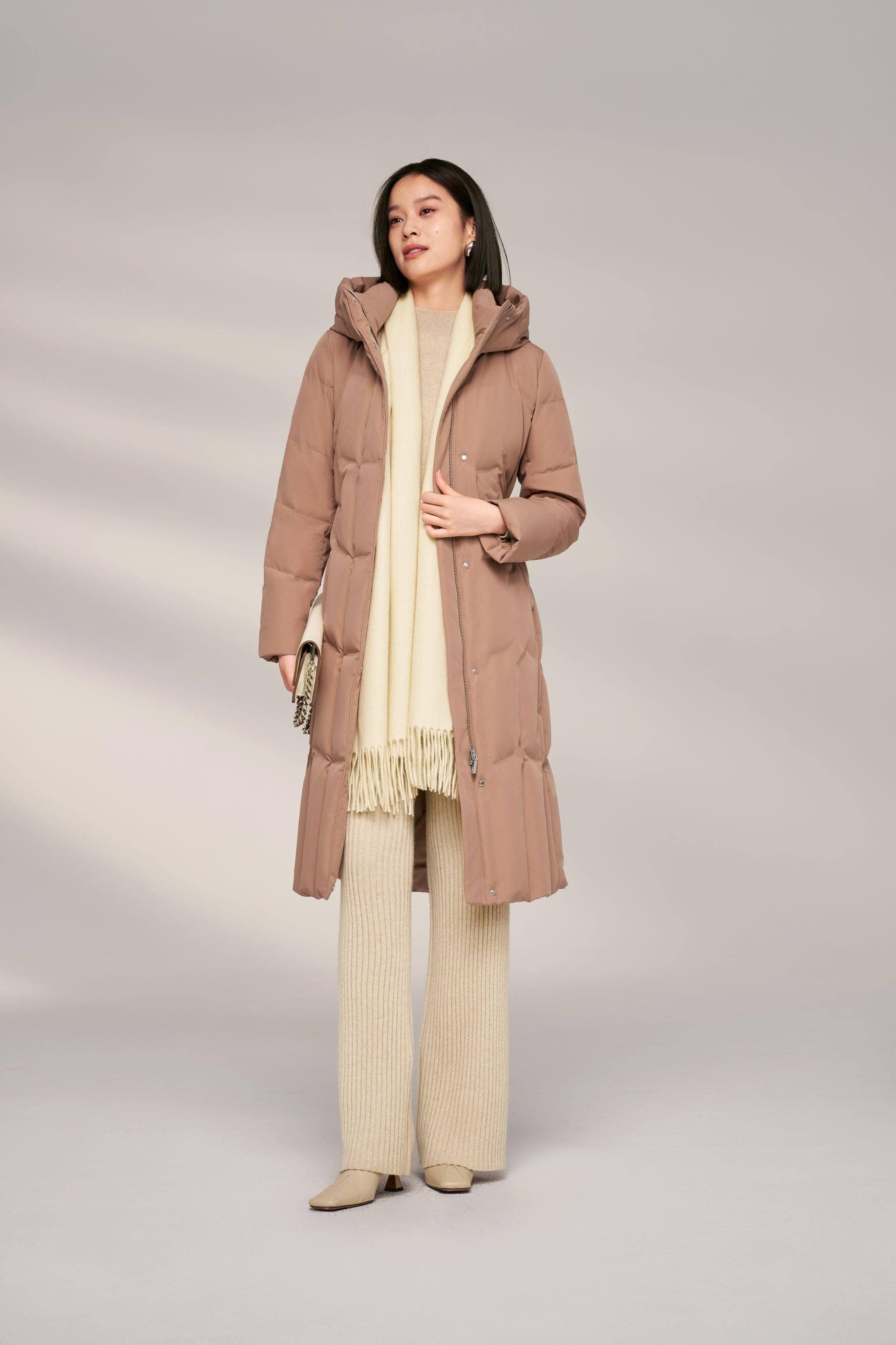 Women's Long Hooded Goose Down Jacket 146 - Image 29