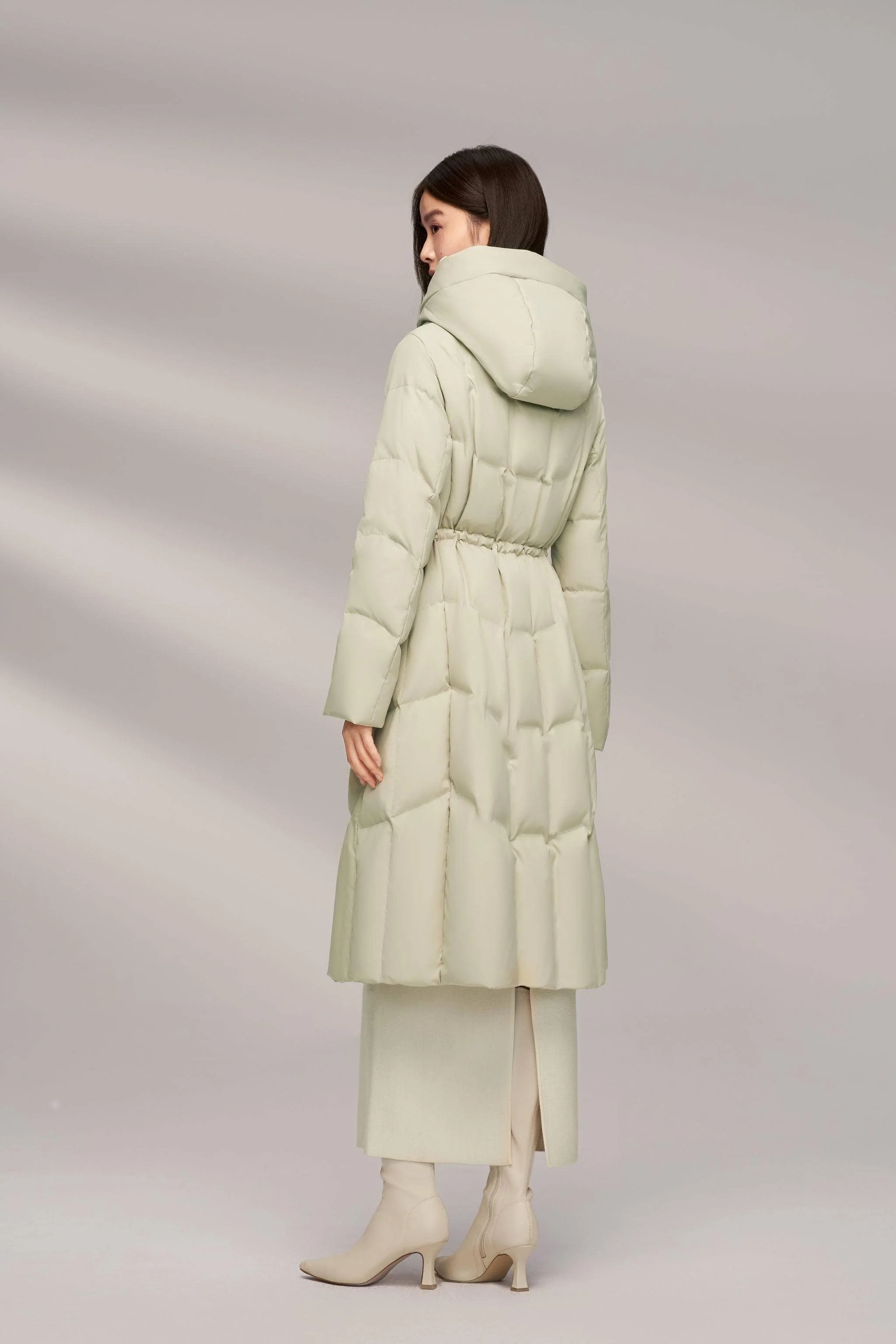 Women's Long Hooded Goose Down Jacket 146 - Image 40