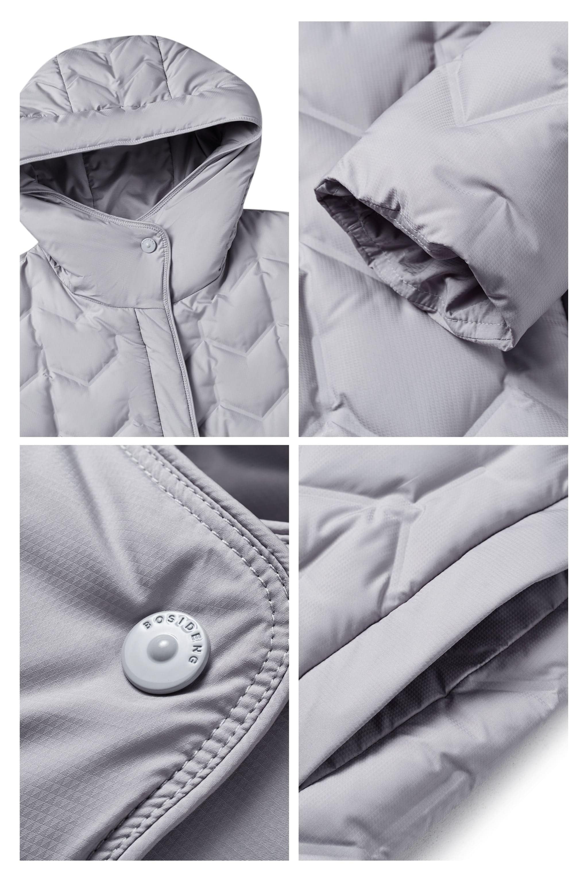Women's Long Hooded Goose Down Jacket With Belt 4172 - Image 5