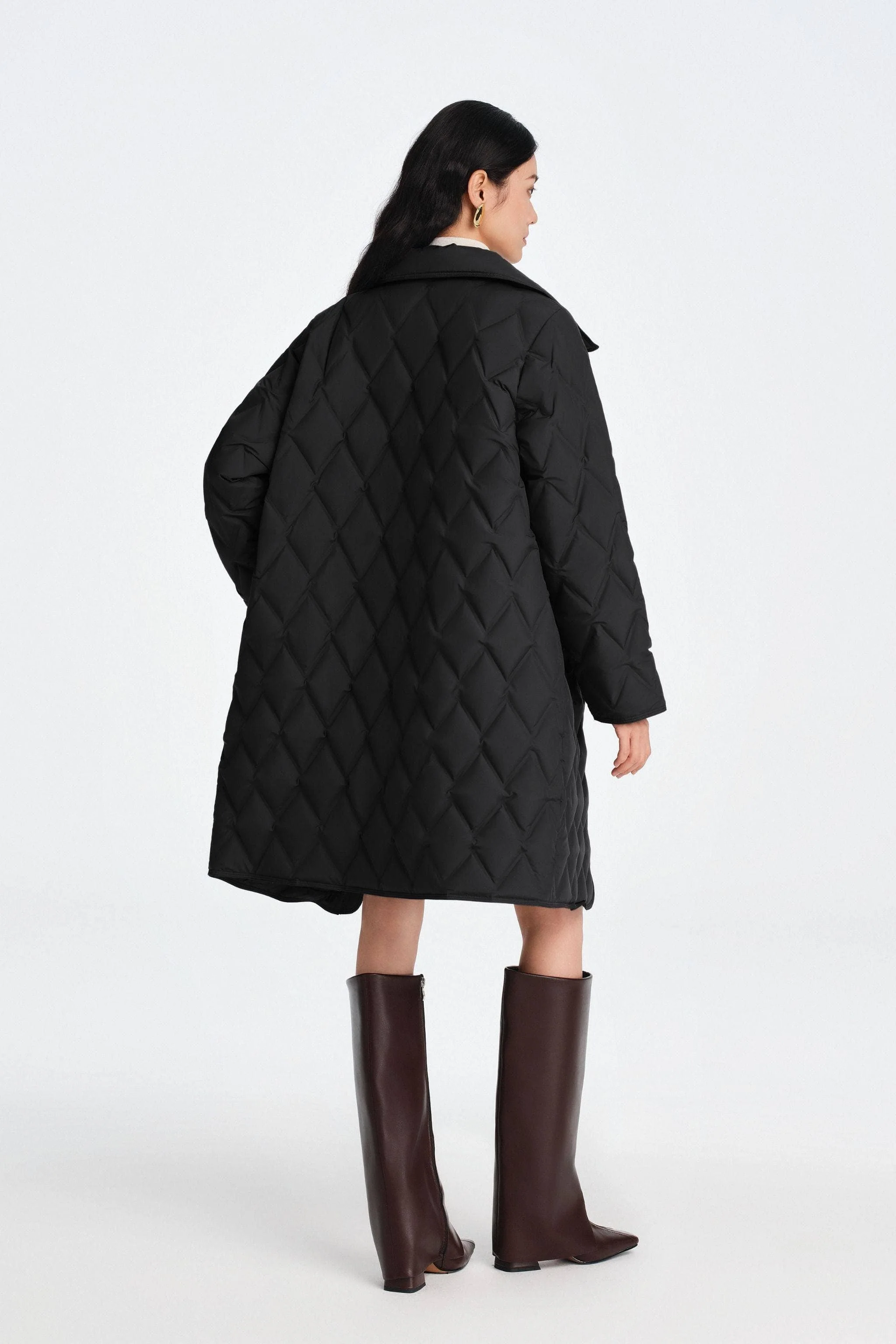 Women's Mid Length Goose Down Business Jacket - Image 14