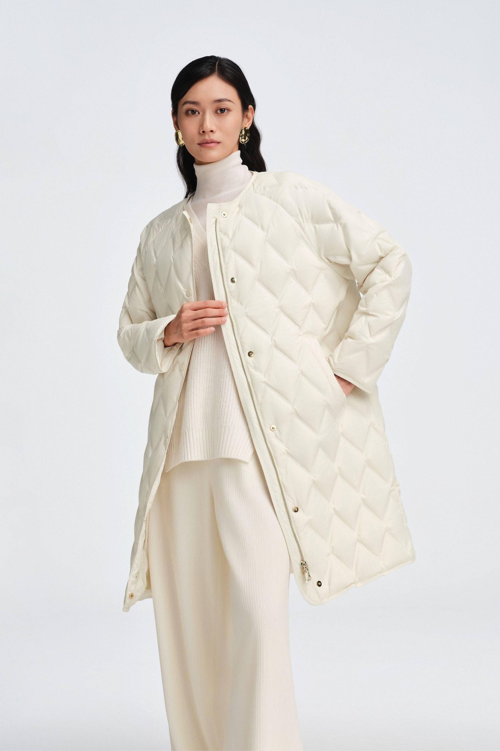 Women's Mid Length Goose Down Business Jacket - Image 2