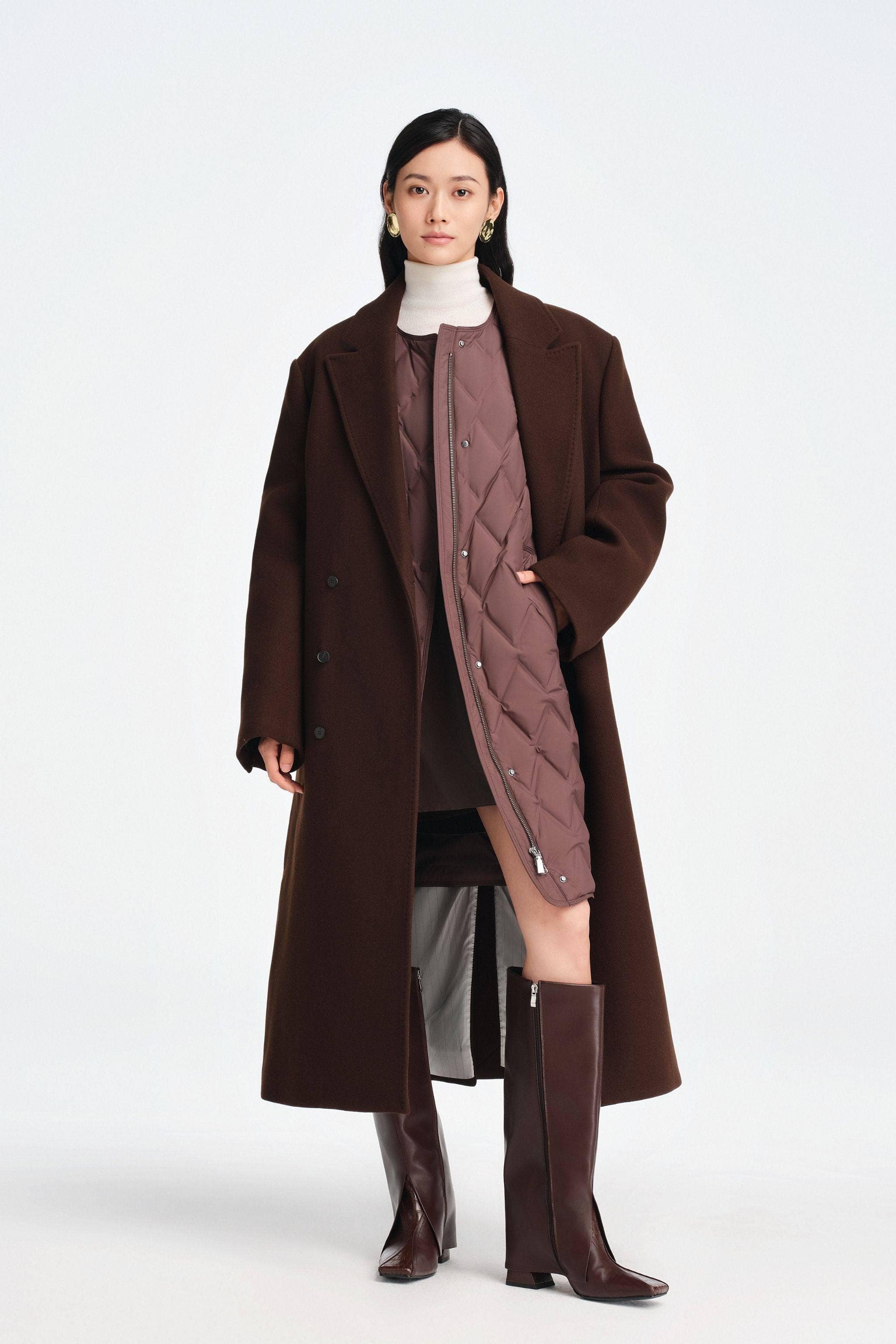 Women's Mid Length Goose Down Business Jacket - Image 20