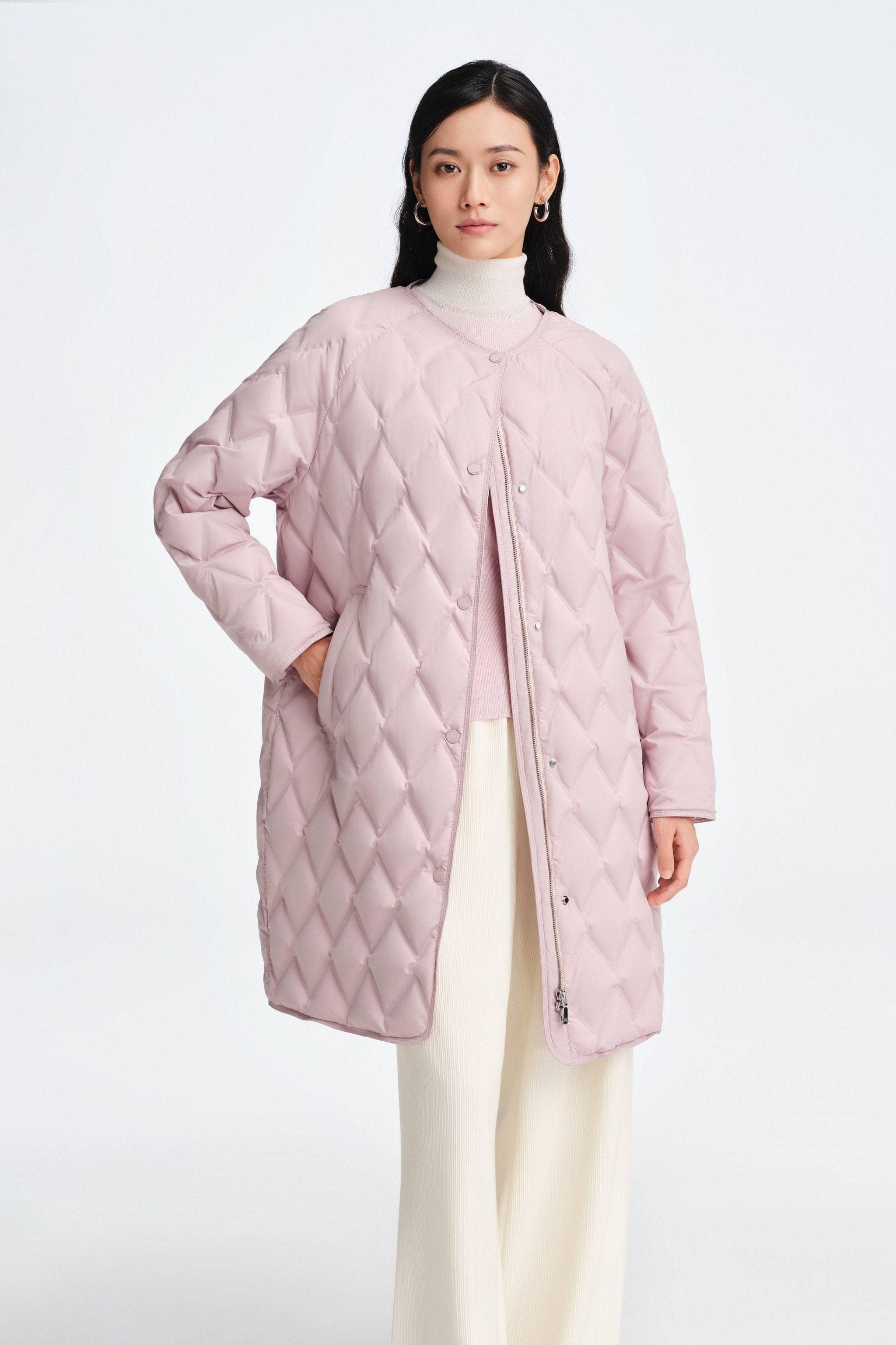 Women's Mid Length Goose Down Business Jacket - Image 25