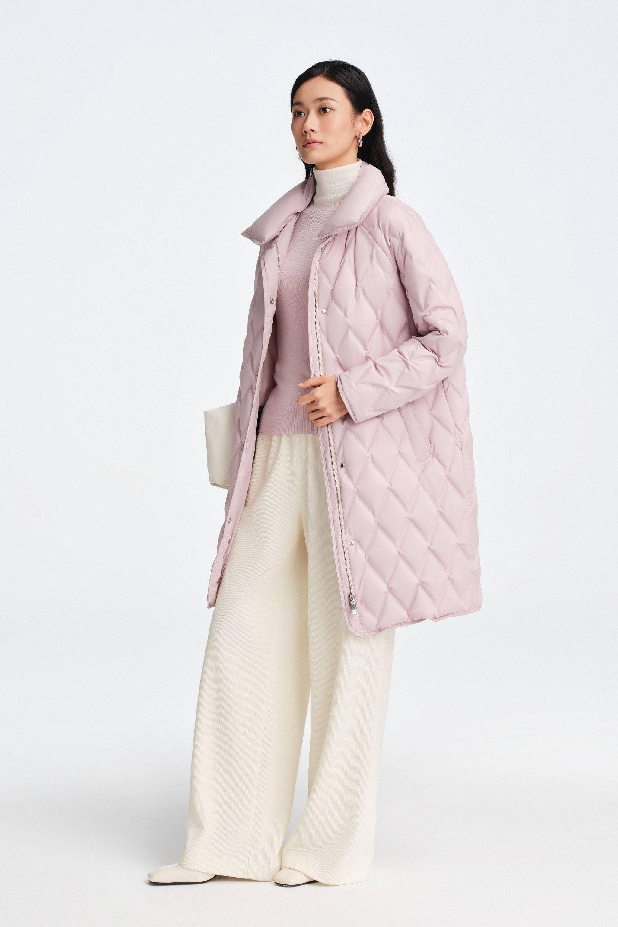 Women's Mid Length Goose Down Business Jacket - Image 27