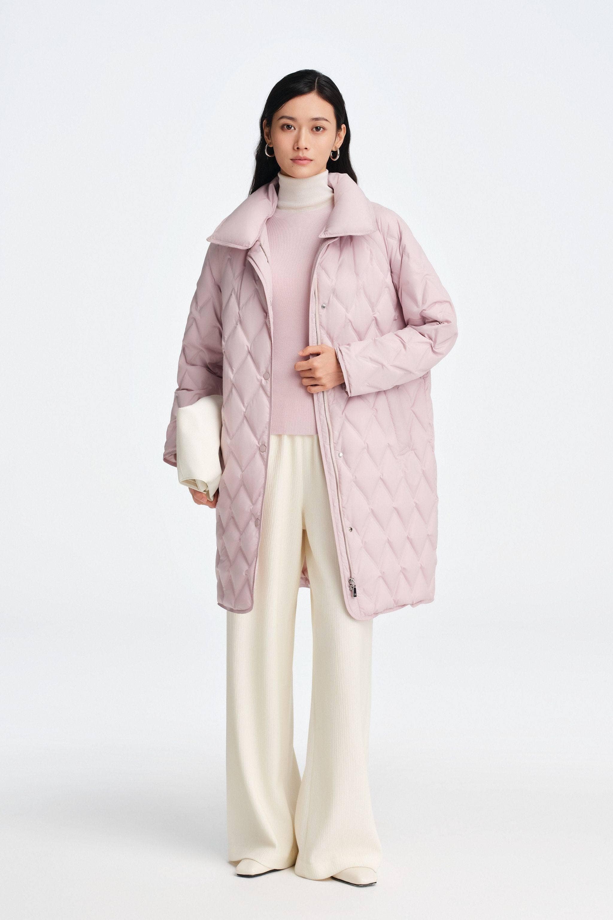 Women's Mid Length Goose Down Business Jacket - Image 28