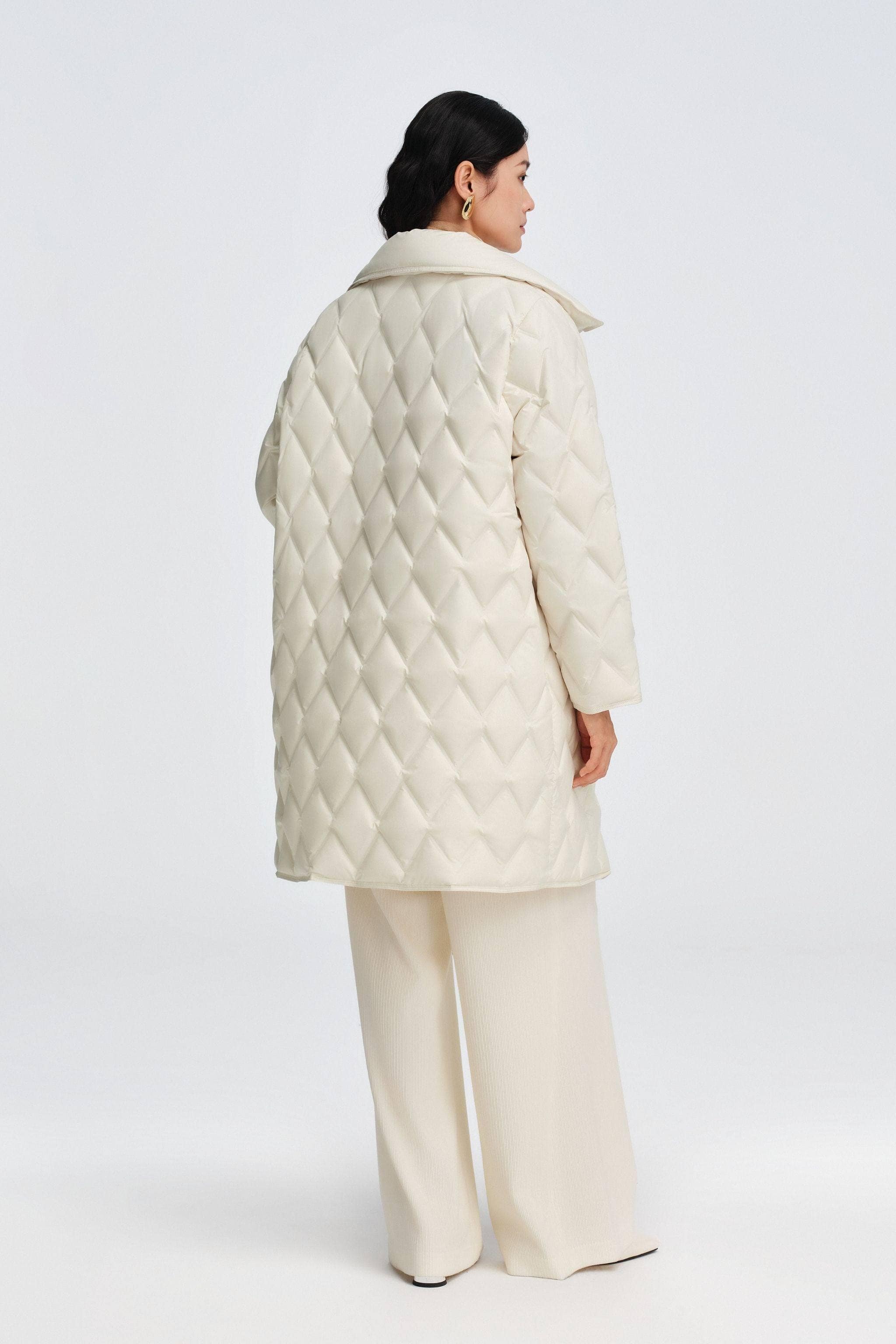 Women's Mid Length Goose Down Business Jacket - Image 4