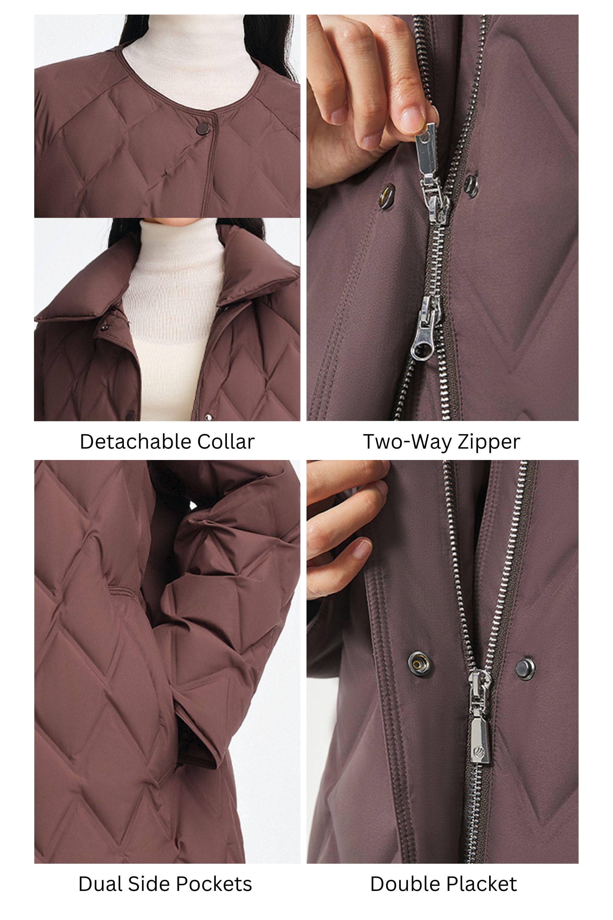 Women's Mid Length Goose Down Business Jacket - Image 7