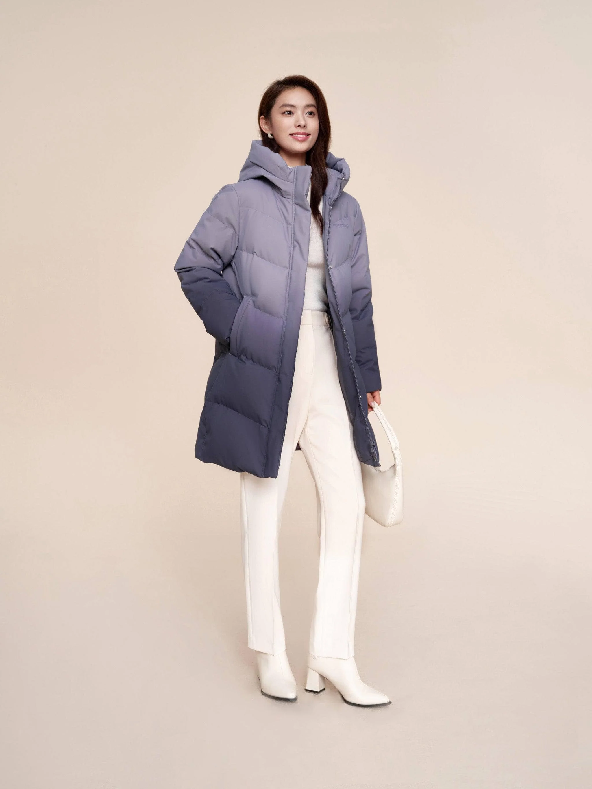 Women's Middle Length Down Coat 5124 - Image 19
