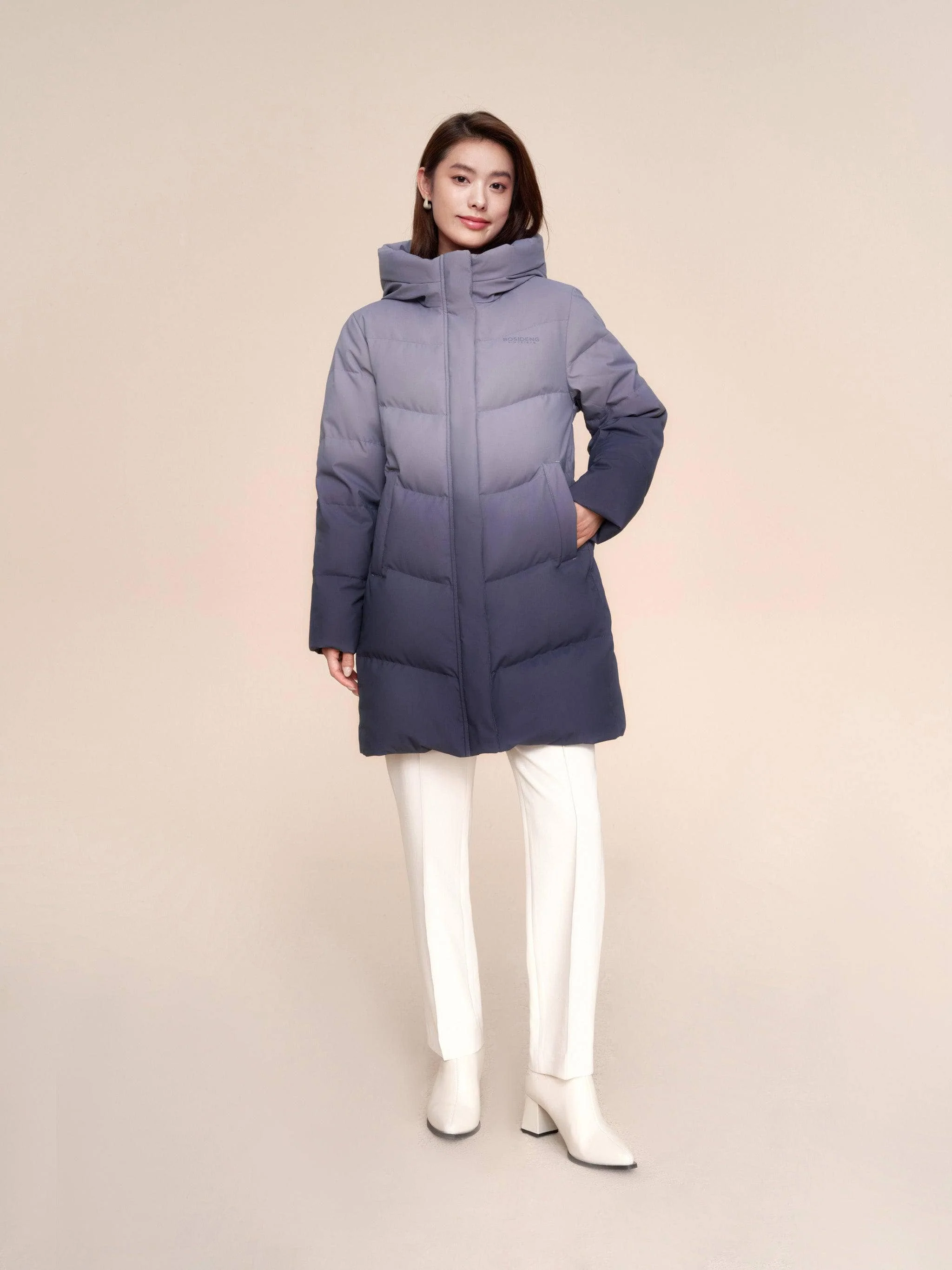 Women's Middle Length Down Coat 5124 - Image 20