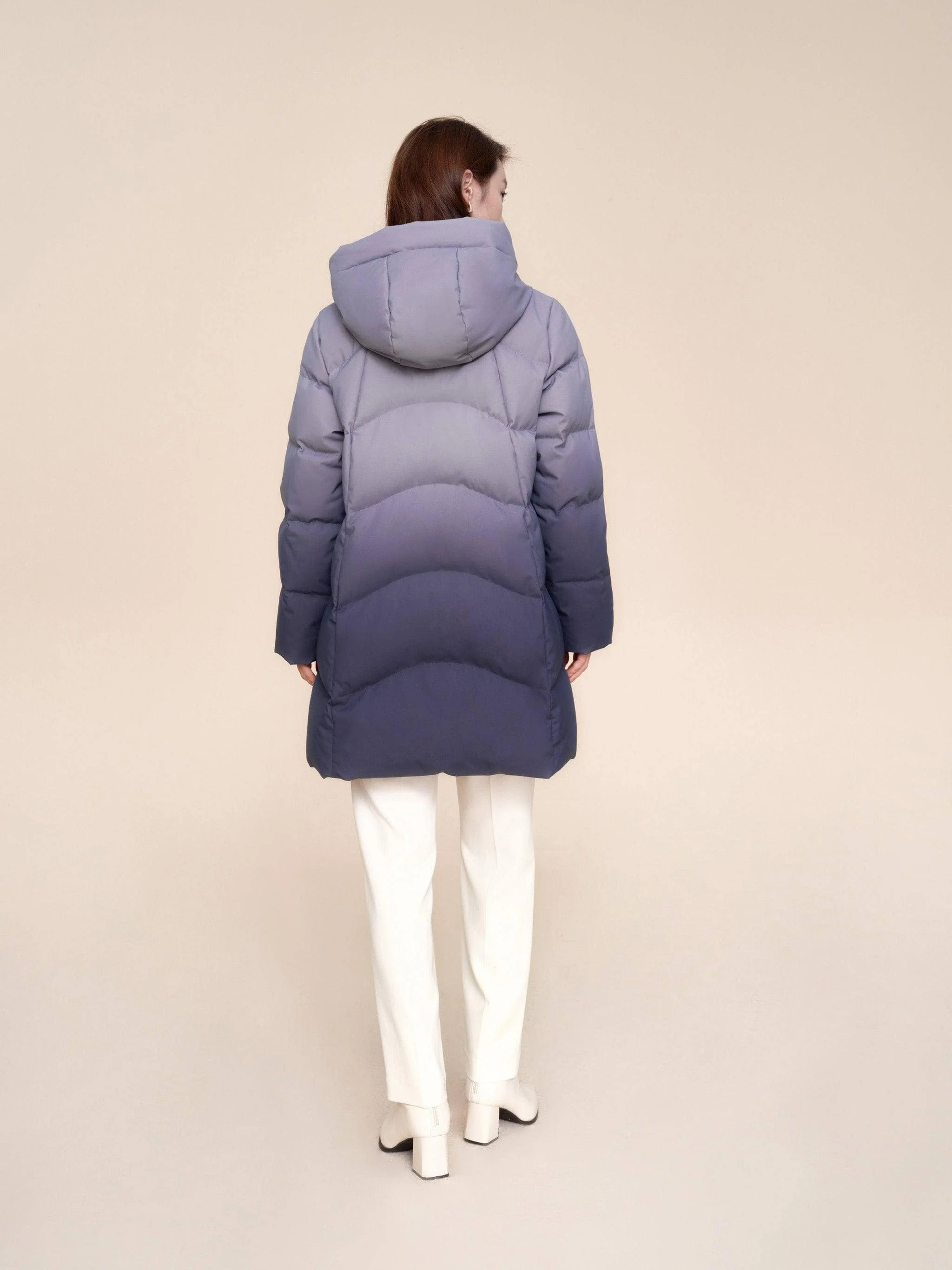 Women's Middle Length Down Coat 5124 - Image 21