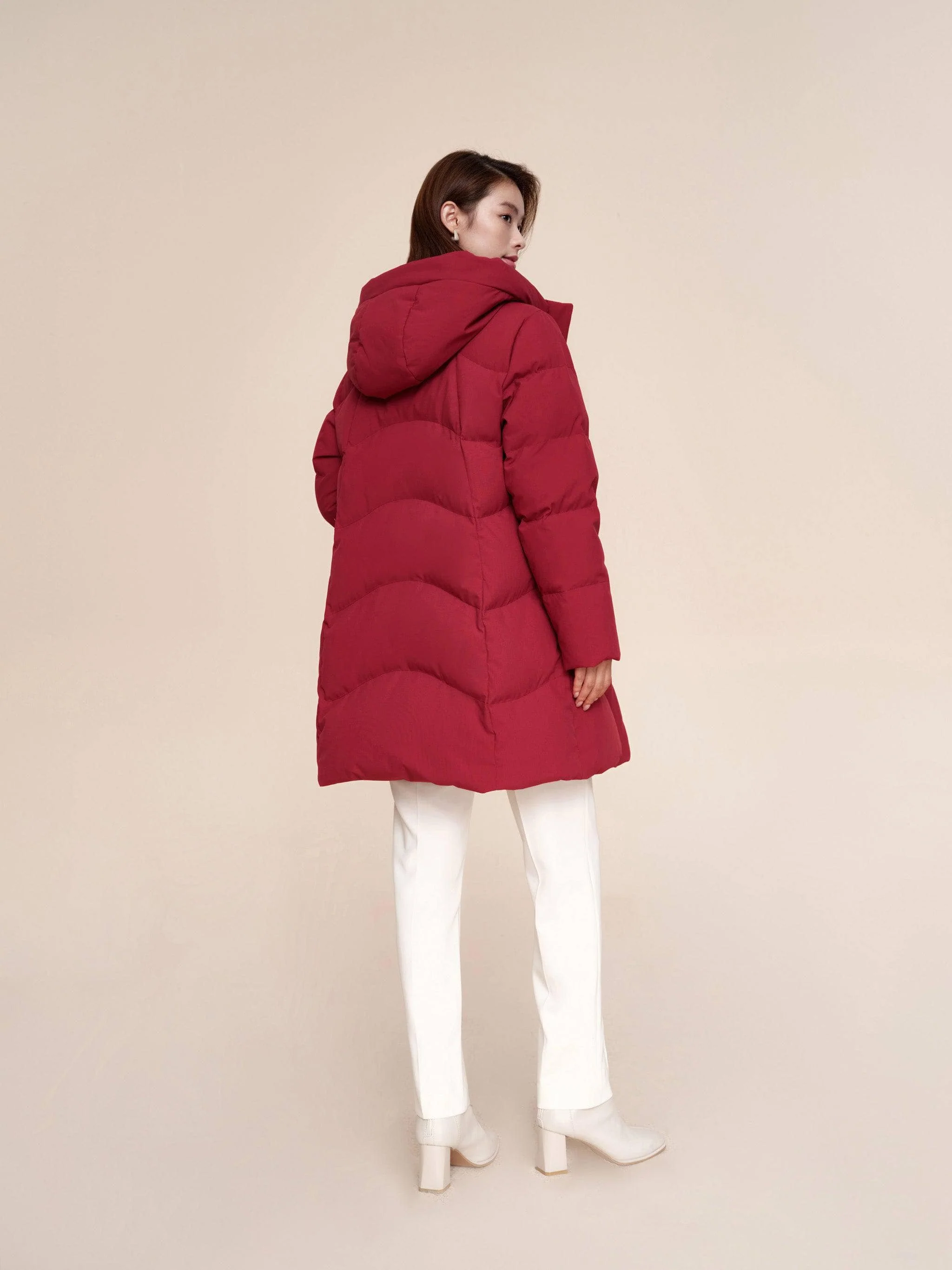 Women's Middle Length Down Coat 5124 - Image 4