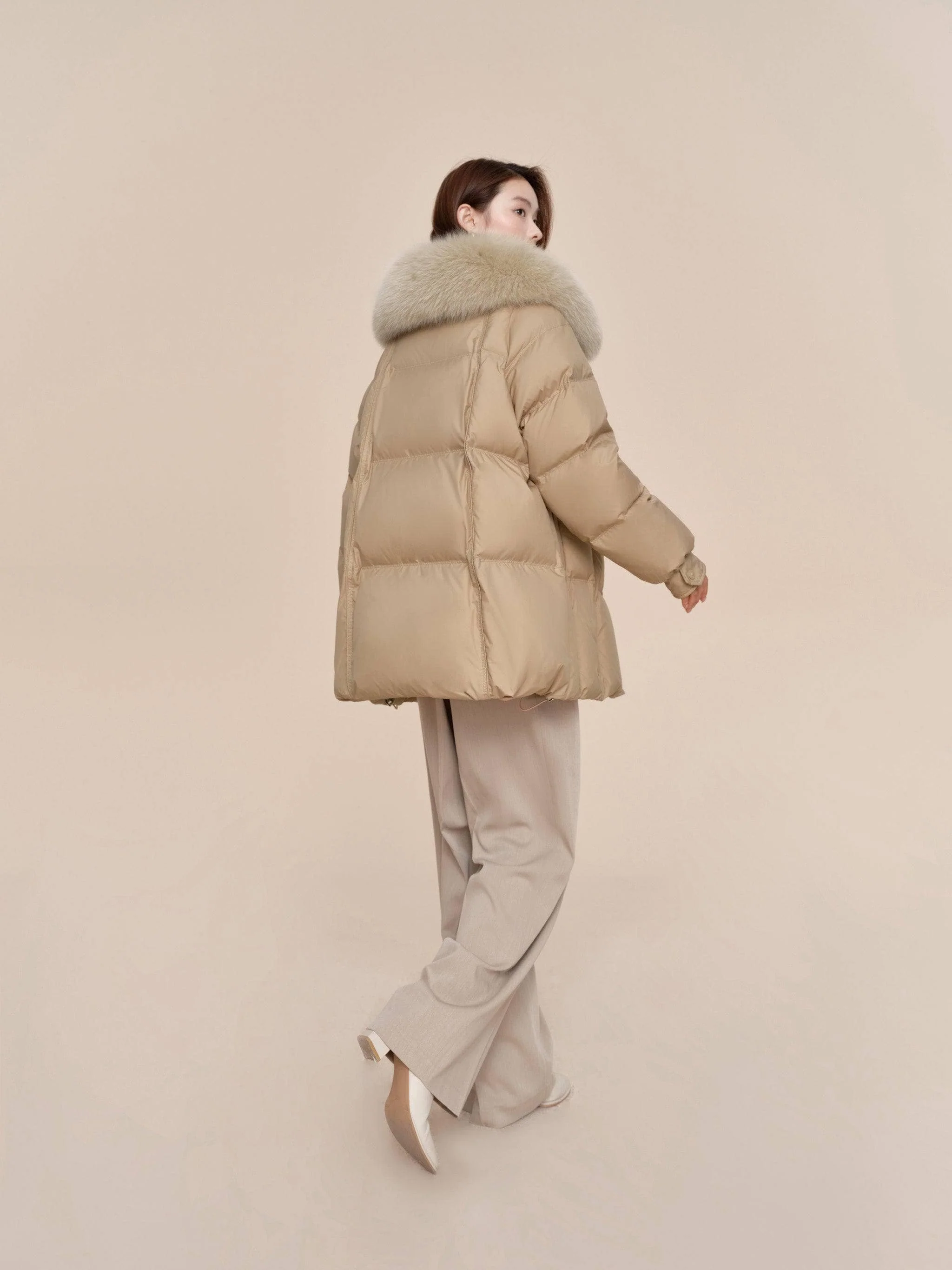 Women's Middle Length Down Coat 5186 - Image 13