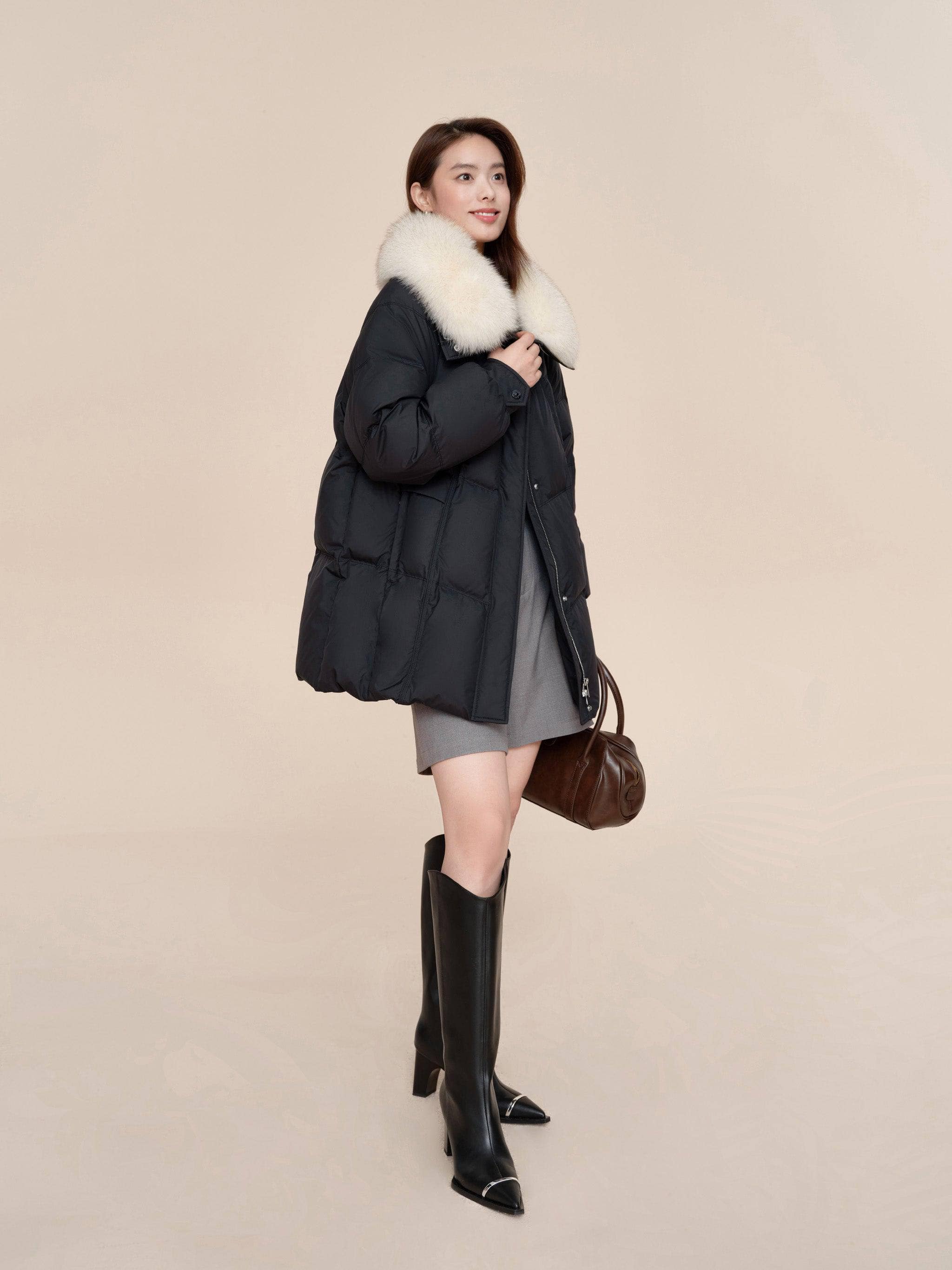 Women's Middle Length Down Coat 5186 - Image 17