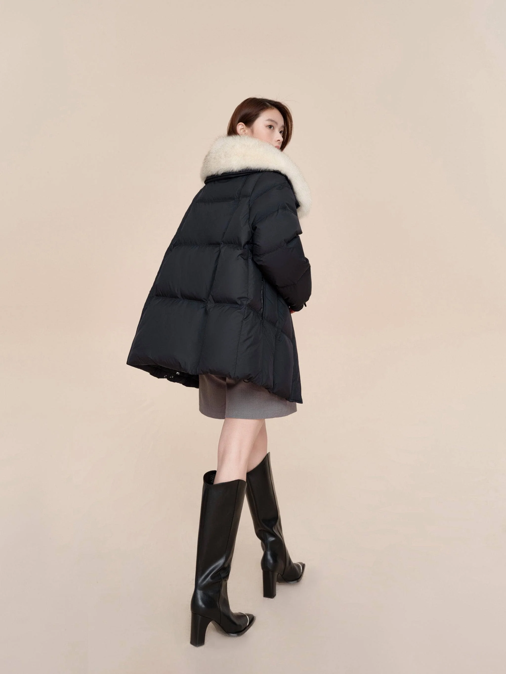 Women's Middle Length Down Coat 5186 - Image 19