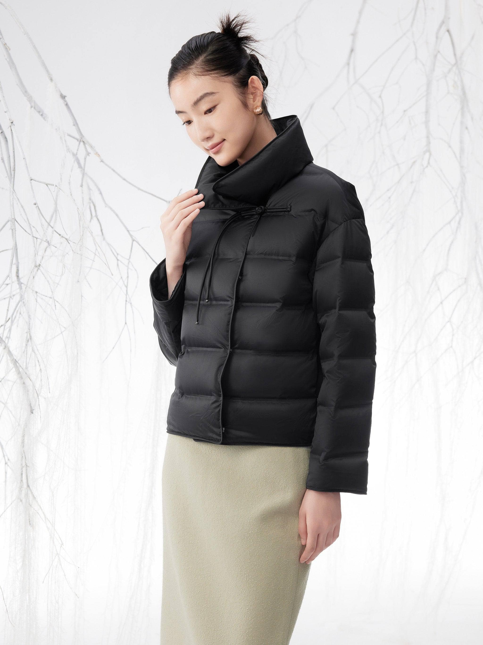 Women's Oriental Short Goose Down Jacket 4126 - Image 13