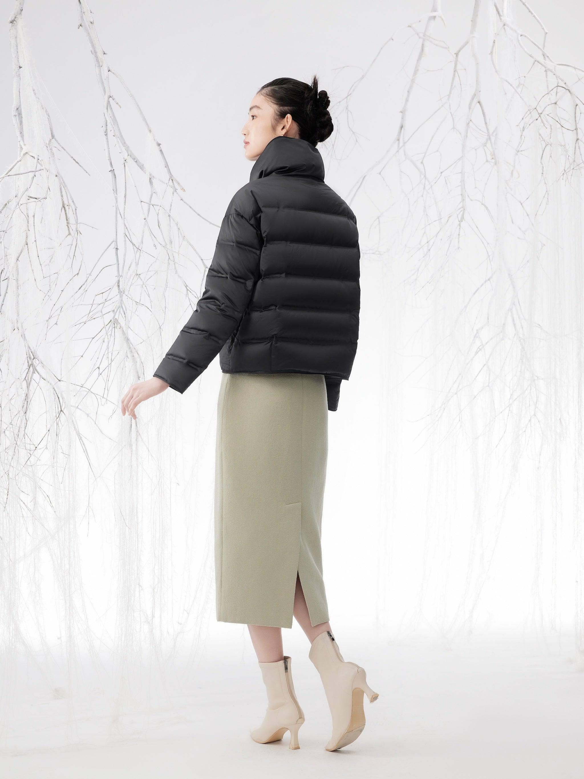 Women's Oriental Short Goose Down Jacket 4126 - Image 15
